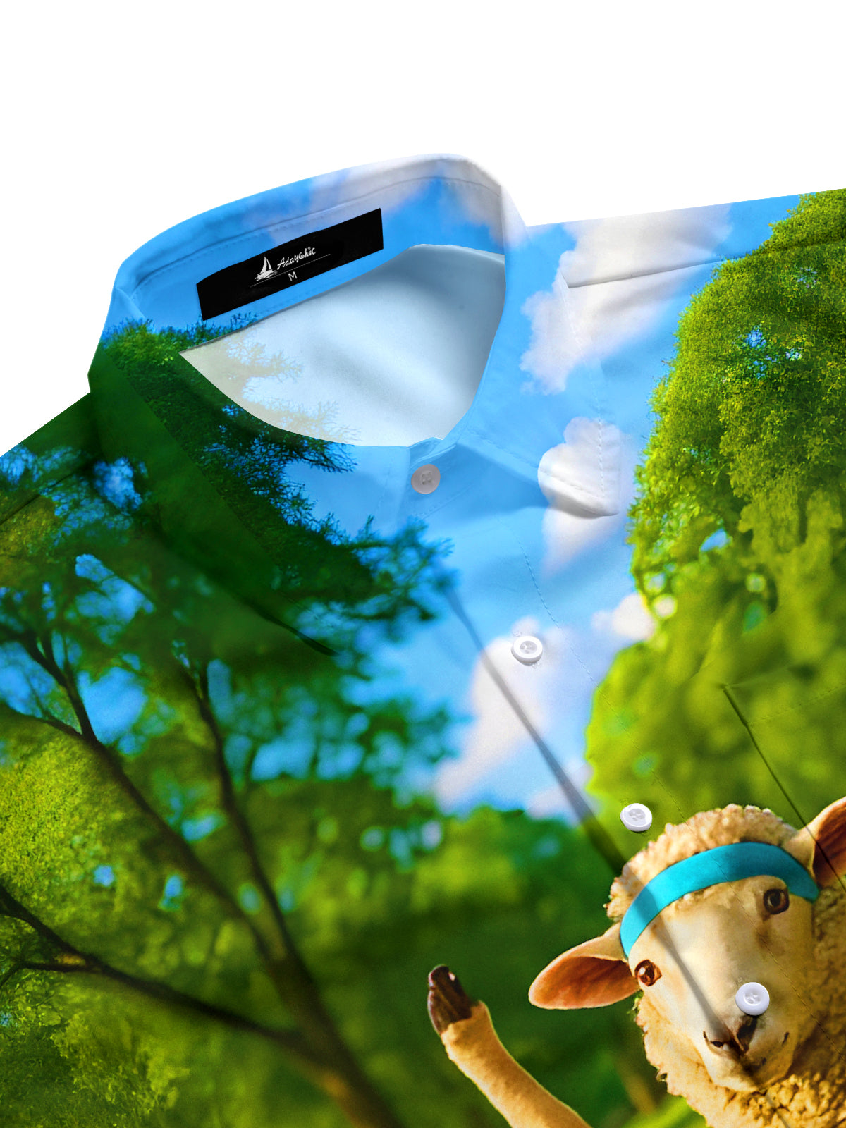 Fun Yoga Stretching Sheep Men's Pocket Short Sleeve Shirts