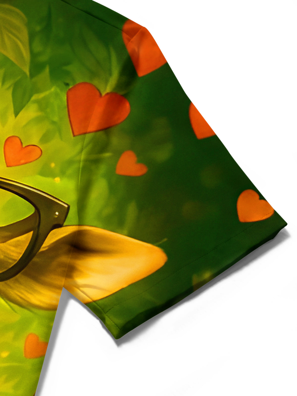 Fun Heart-Shaped Giraffe Kissing Men's Pocket Short Sleeve Shirts