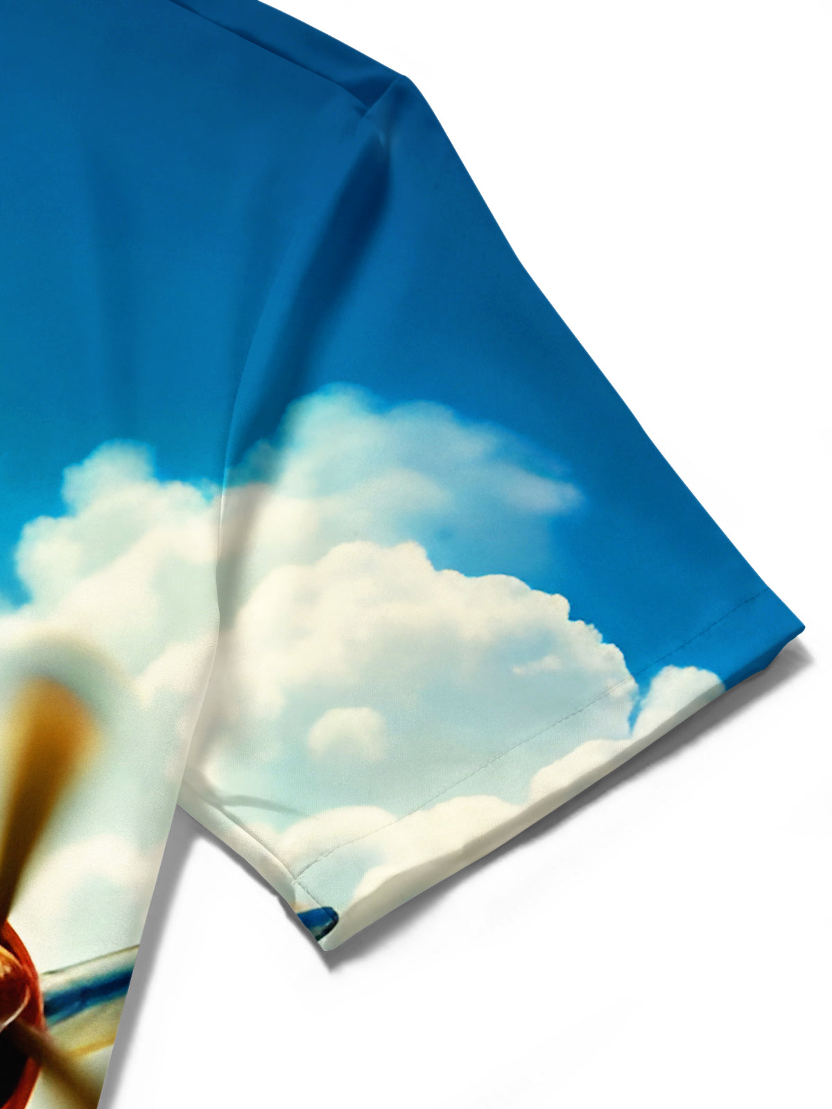 Fun Little Yellow Duck Flying Airplane Men's Pocket Short Sleeve Shirts