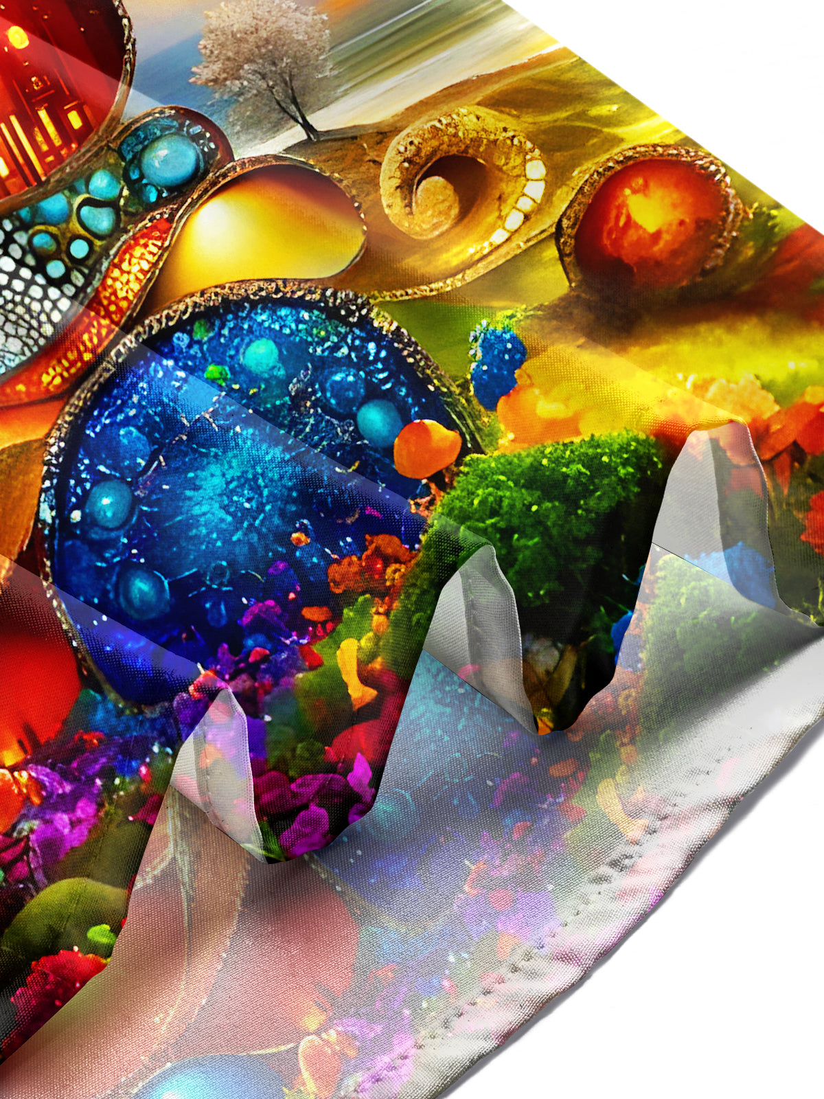 Art Vibrant Spiral Structure Dreamy Sky Men's Pocket Short Sleeve Shirts