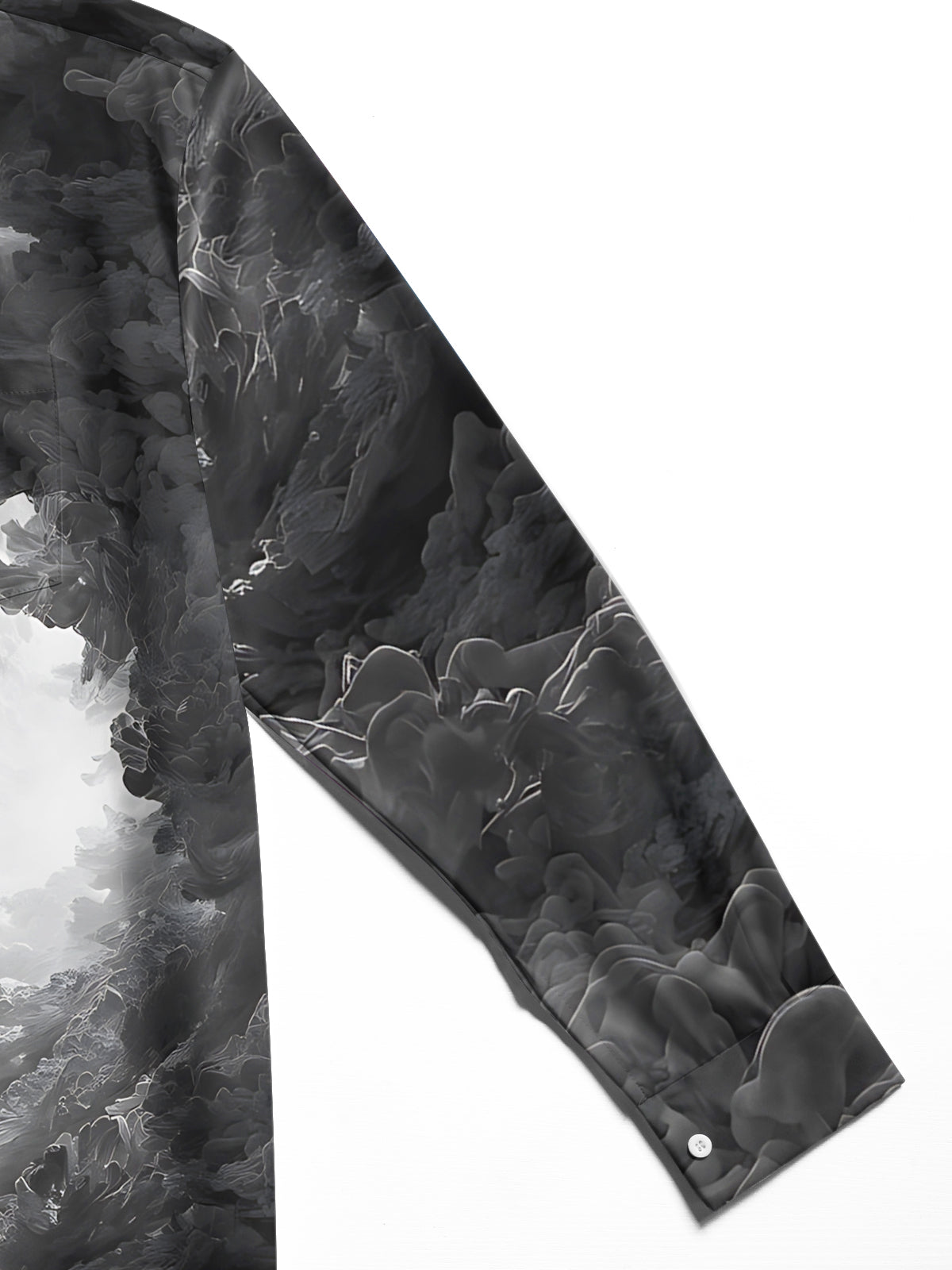 Cloud Astronaut Print Men's Pocket Long Sleeve Shirts