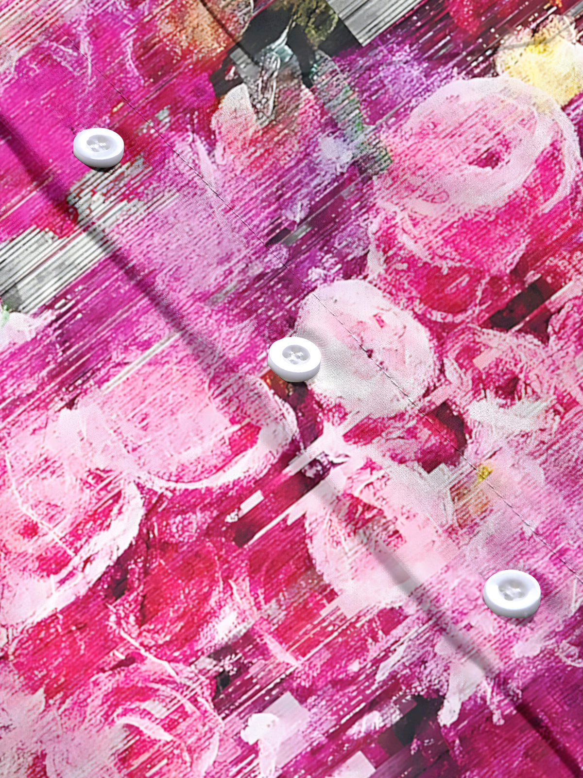 Floral Print Men's Pocket Short Sleeve Shirts