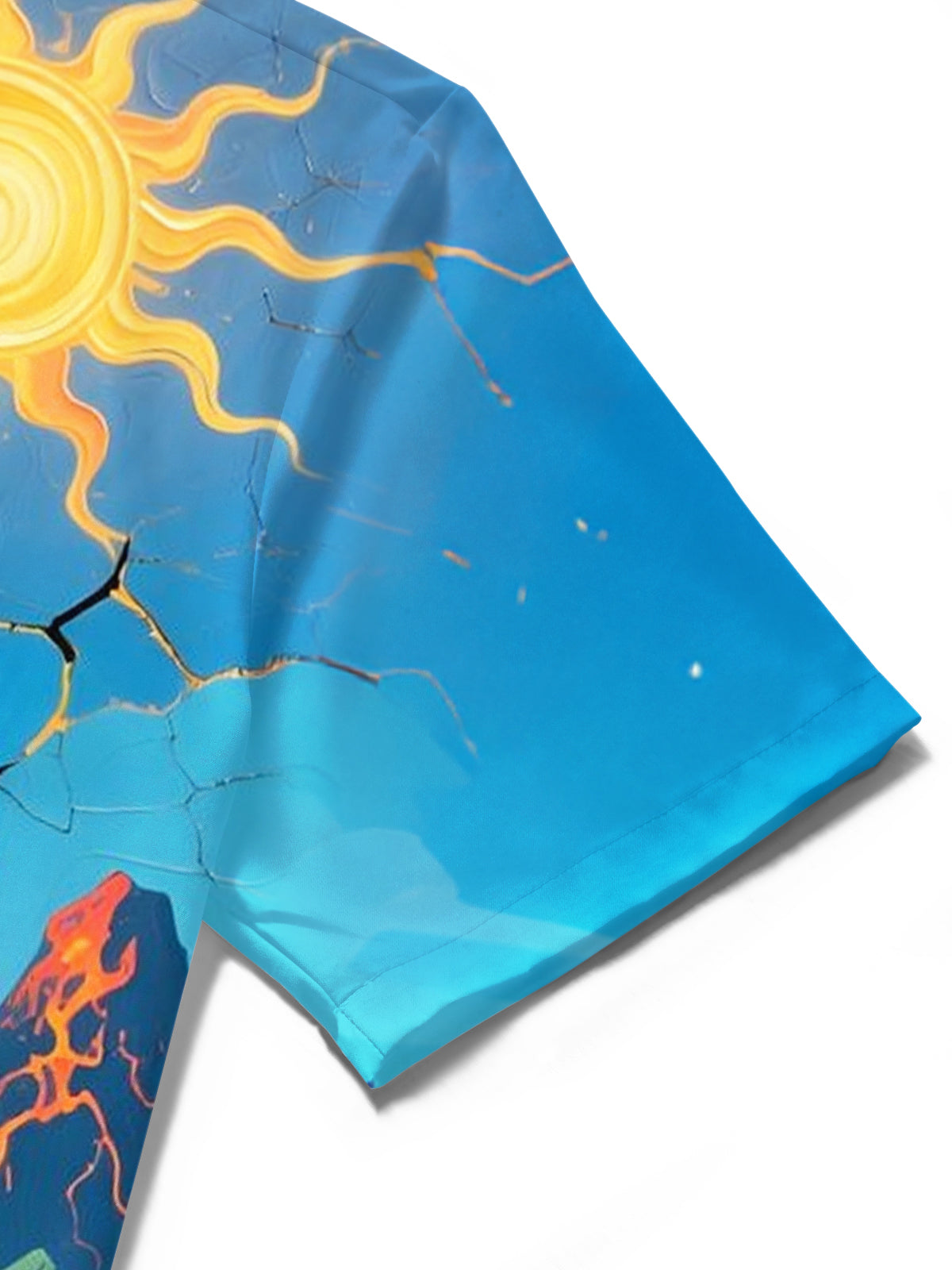 Rose Flower Print Men's Pocket Short Sleeve Shirts