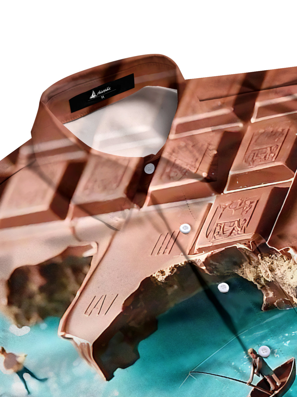 Chocolate Art Print Men's Pocket Short Sleeve Shirts