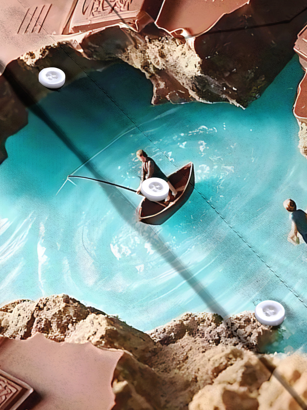 Chocolate Art Print Men's Pocket Short Sleeve Shirts