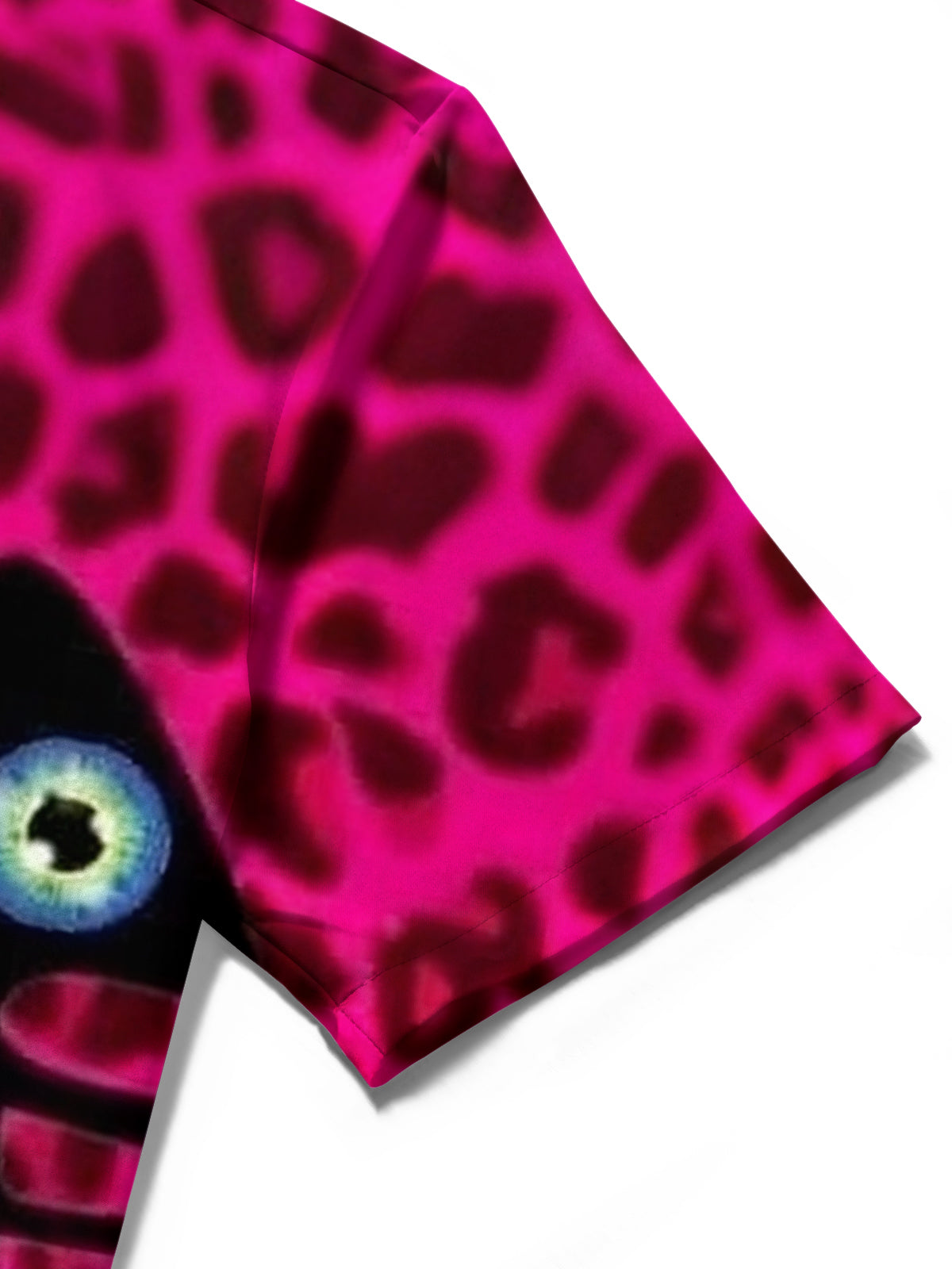 Fishbone Leopard Print Men's Pocket Short Sleeve Shirts