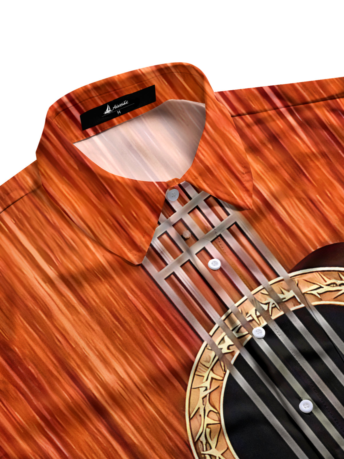 Guitar Art Print Men's Pocket Short Sleeve Shirts