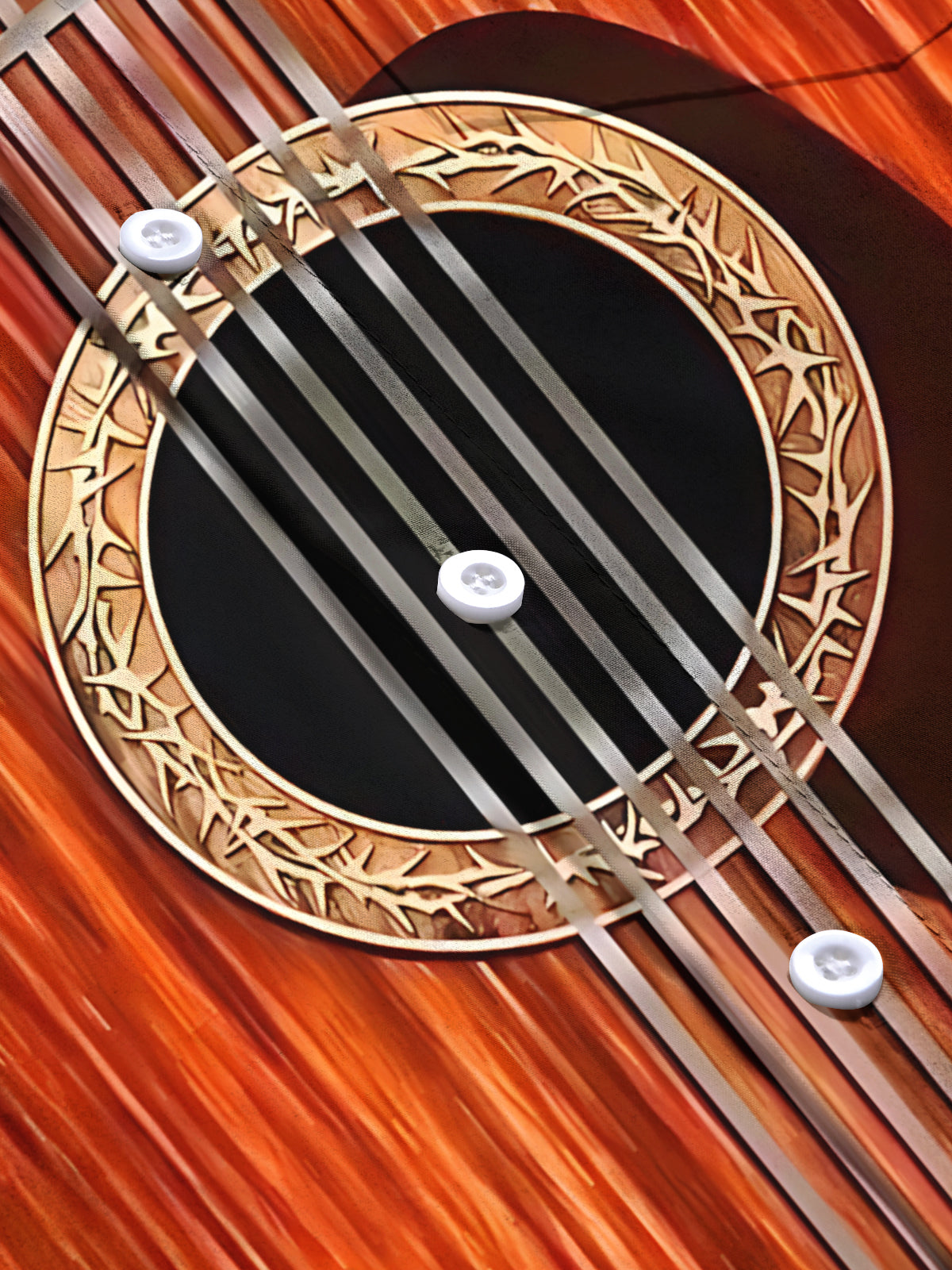 Guitar Art Print Men's Pocket Short Sleeve Shirts