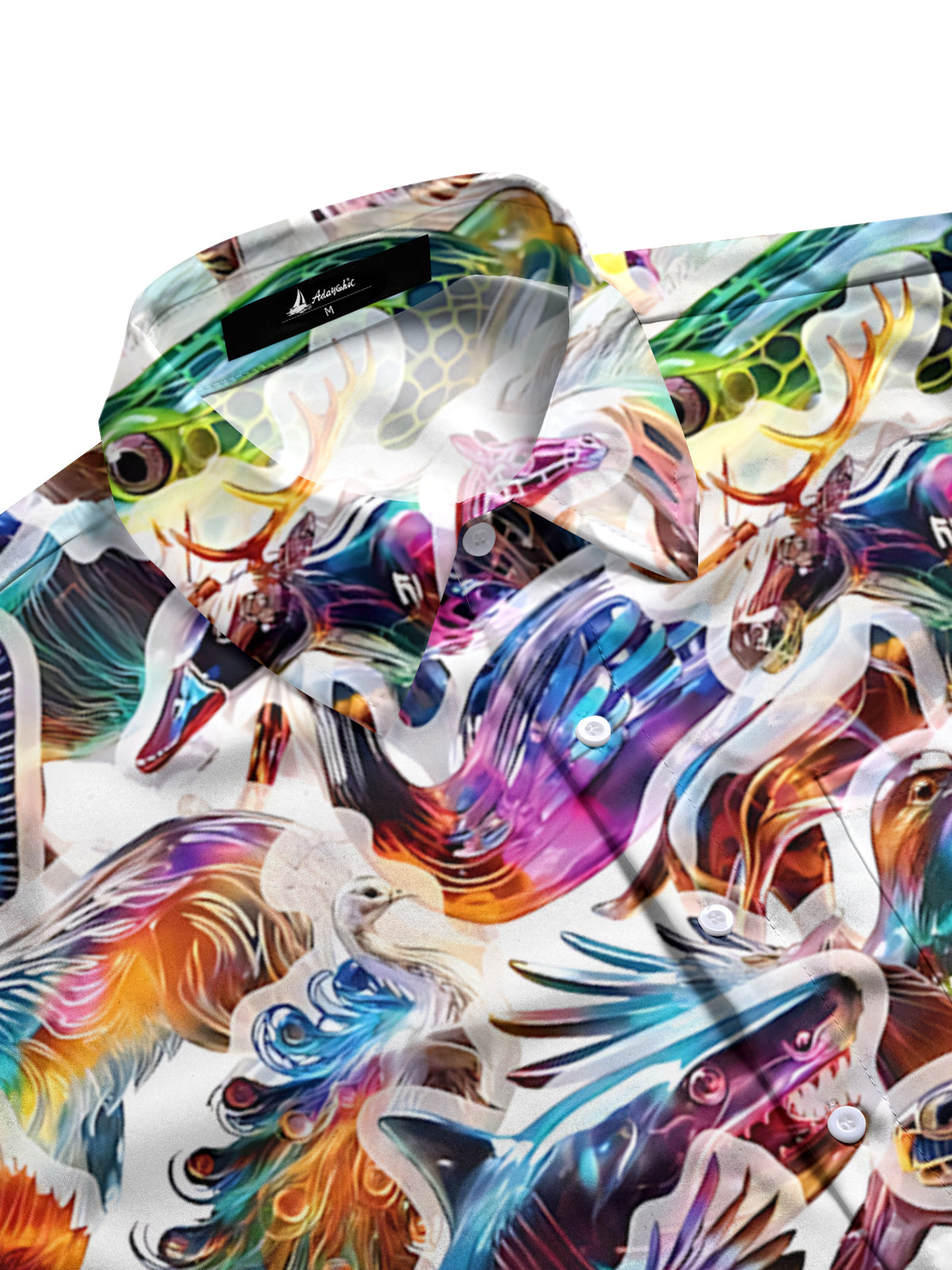 Animal Print Men's Pocket Short Sleeve Shirts