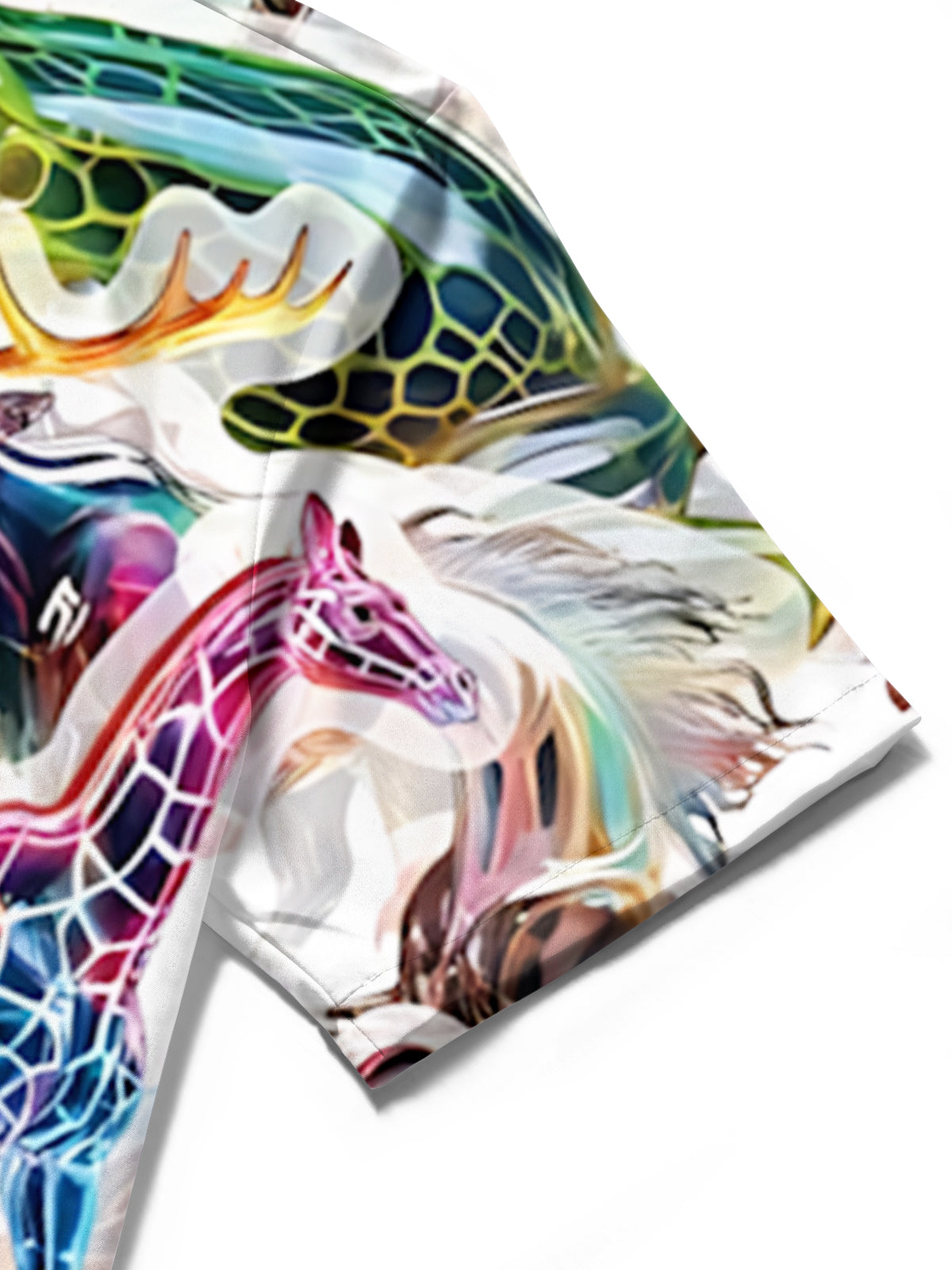 Animal Print Men's Pocket Short Sleeve Shirts