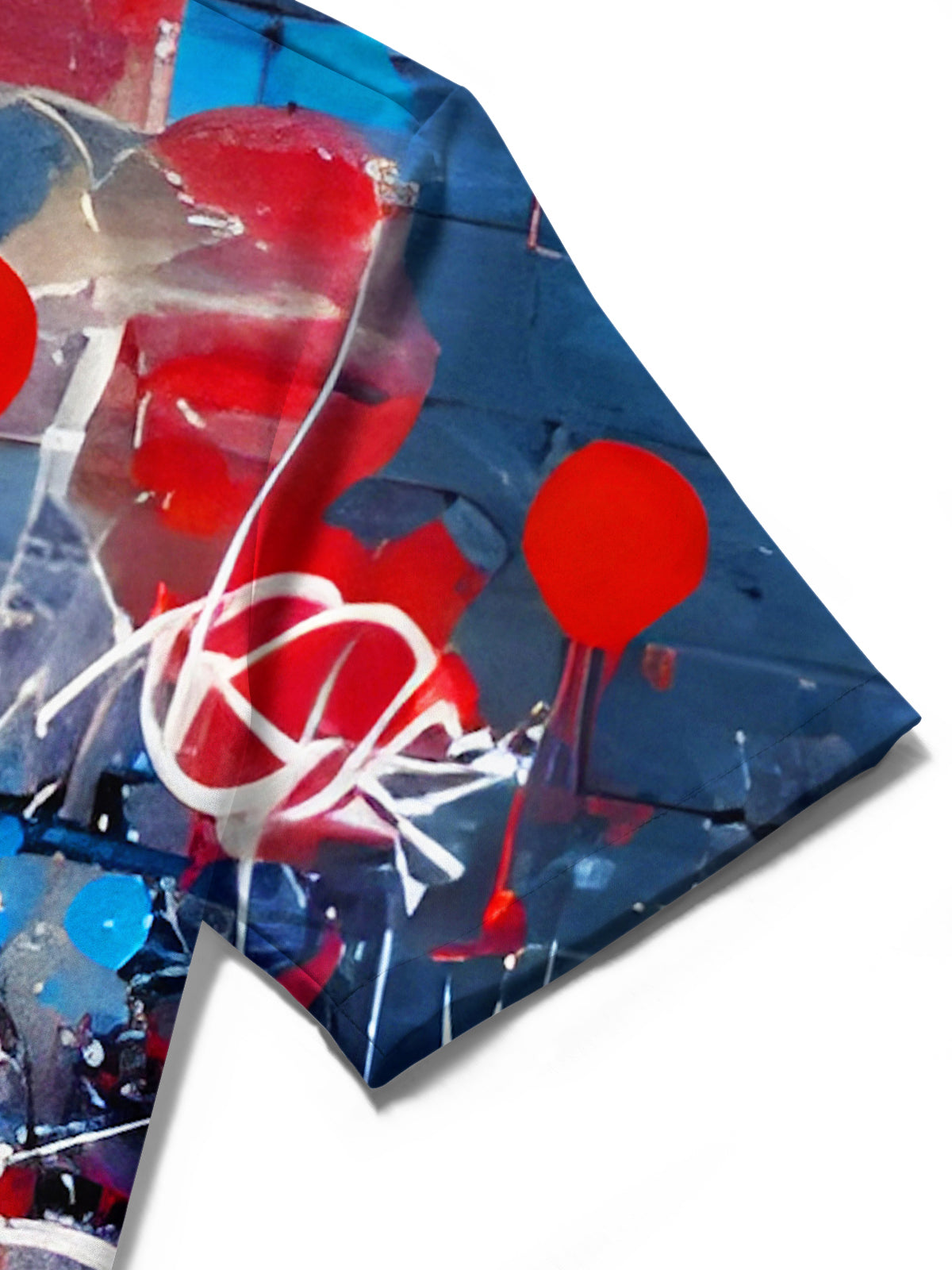 Art Graffiti Red Lips American Football Sports Men's Pocket Short Sleeve Shirts