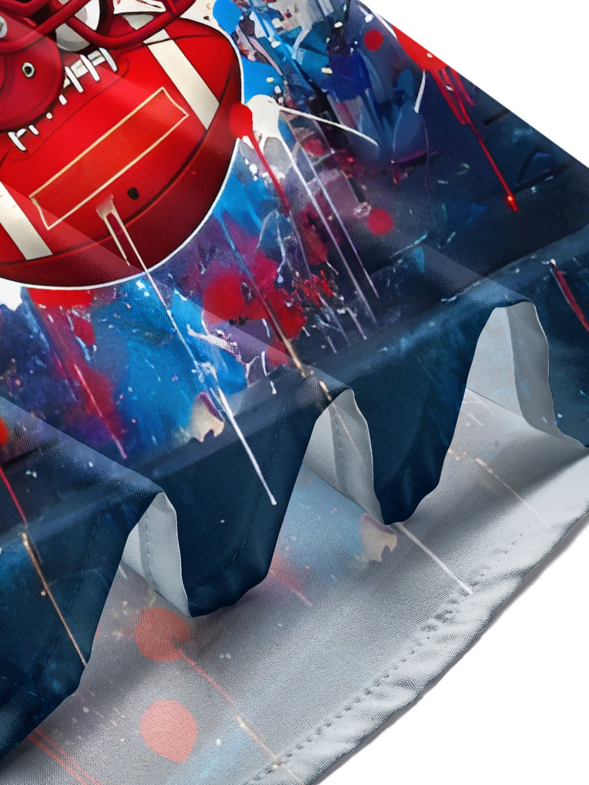 Art Graffiti Red Lips American Football Sports Men's Pocket Short Sleeve Shirts