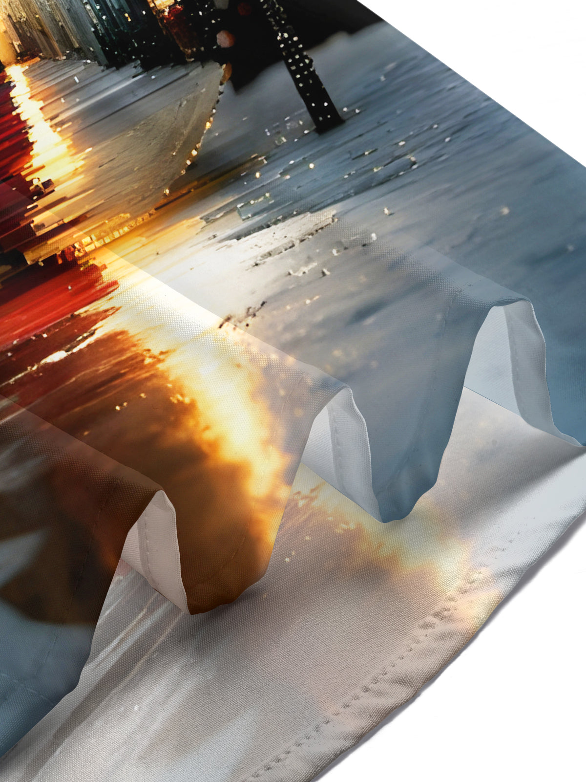 Fun Snowman Street Scene Men's Pocket Long Sleeve Shirts