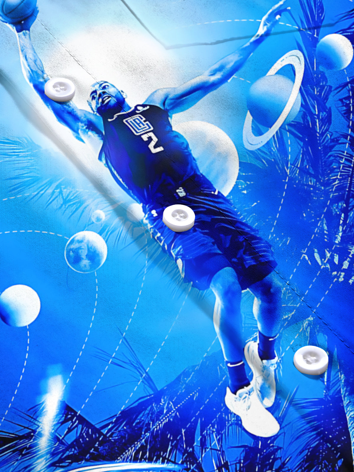 Basketball Player Art Print Men's Pocket Short Sleeve Shirts