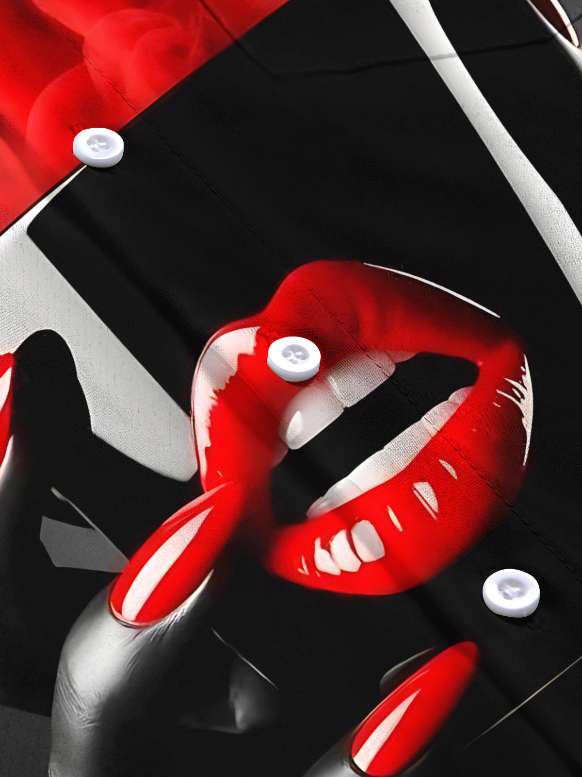 Lip Cup Art Print Men's Pocket Short Sleeve Shirts