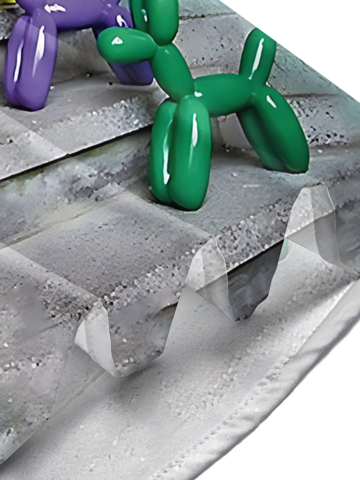 Balloon Dog Print Men's Pocket Short Sleeve Shirts