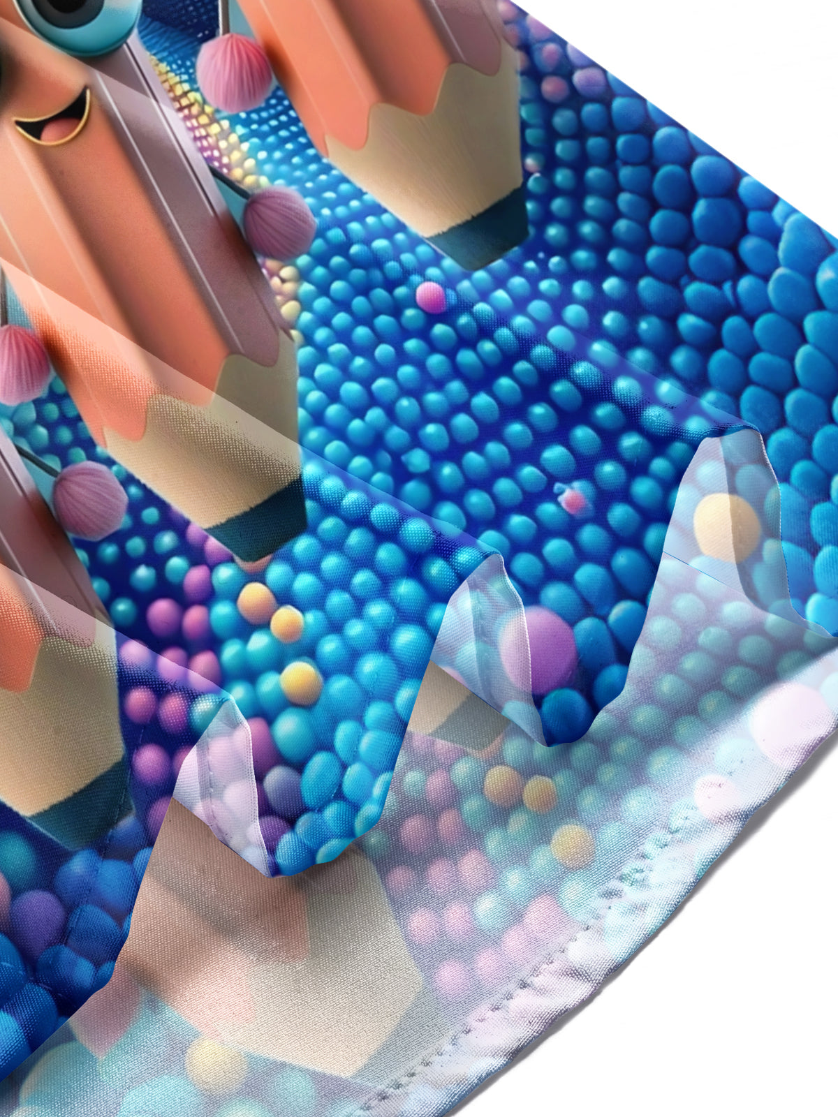 Funny Pencil Print Men's Pocket Short Sleeve Shirts