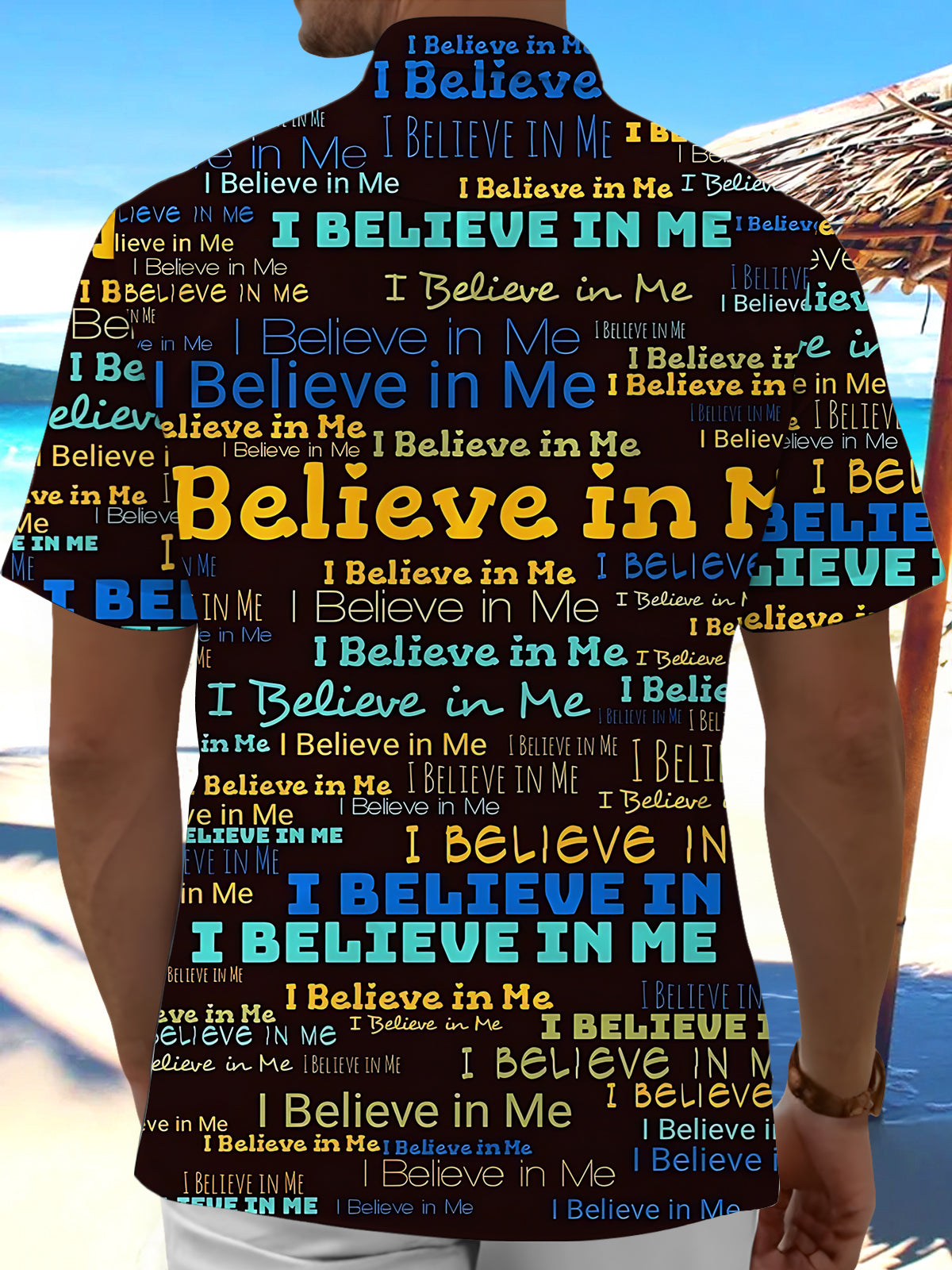 Letter Print Men's Pocket Short Sleeve Shirts