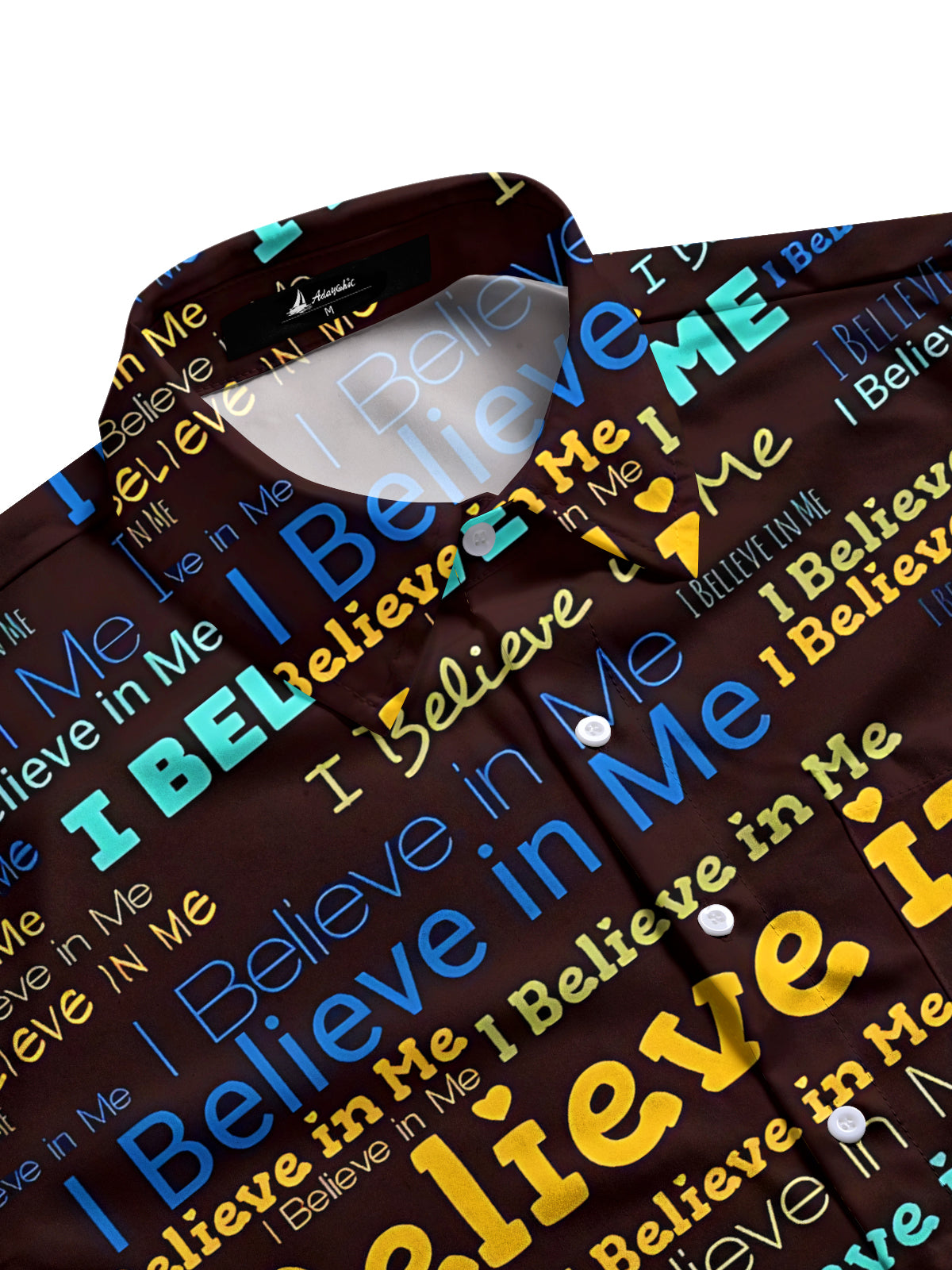 Letter Print Men's Pocket Short Sleeve Shirts