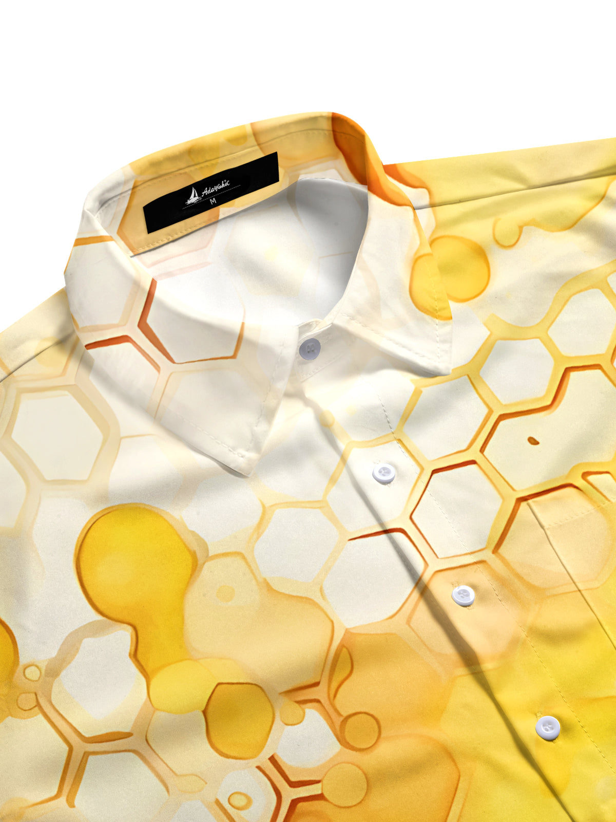 Beehive Print Men's Pocket Short Sleeve Shirts