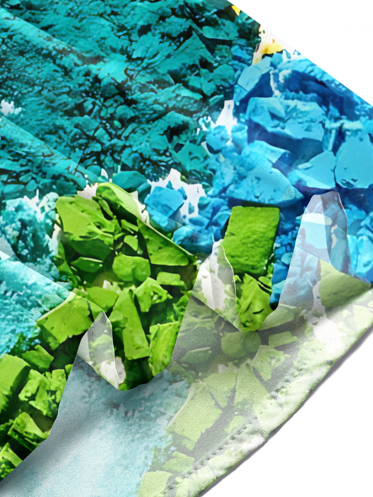 Colorful Powder Print Men's Pocket Short Sleeve Shirts