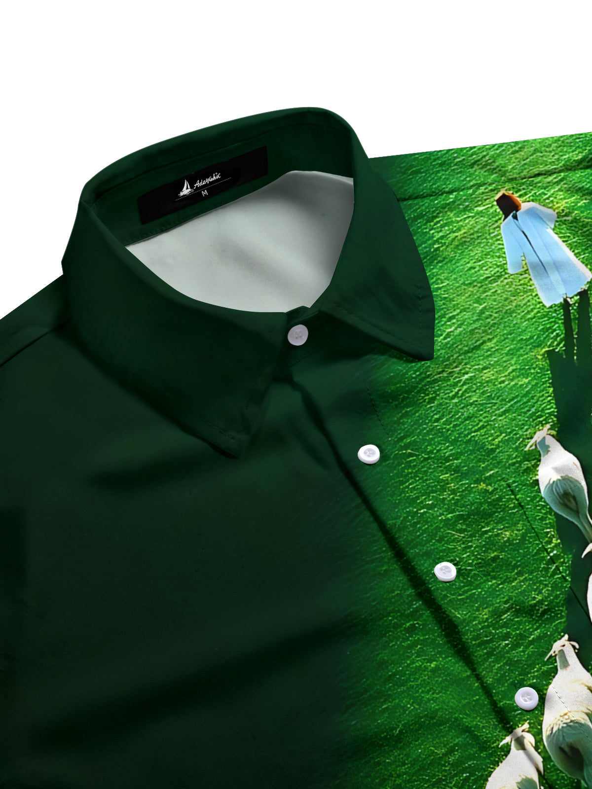 Shepherd Sheep Print Men's Pocket Short Sleeve Shirts