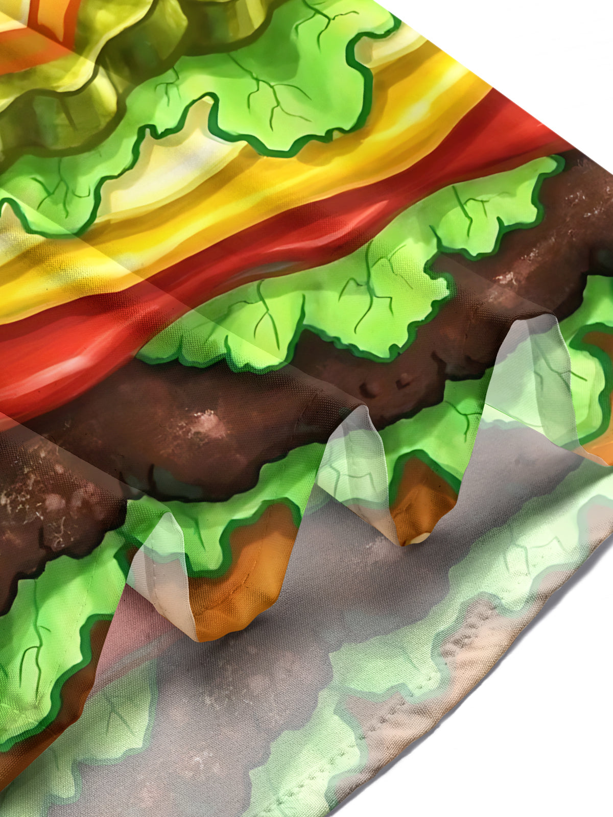 Hamburger Print Men's Pocket Short Sleeve Shirts