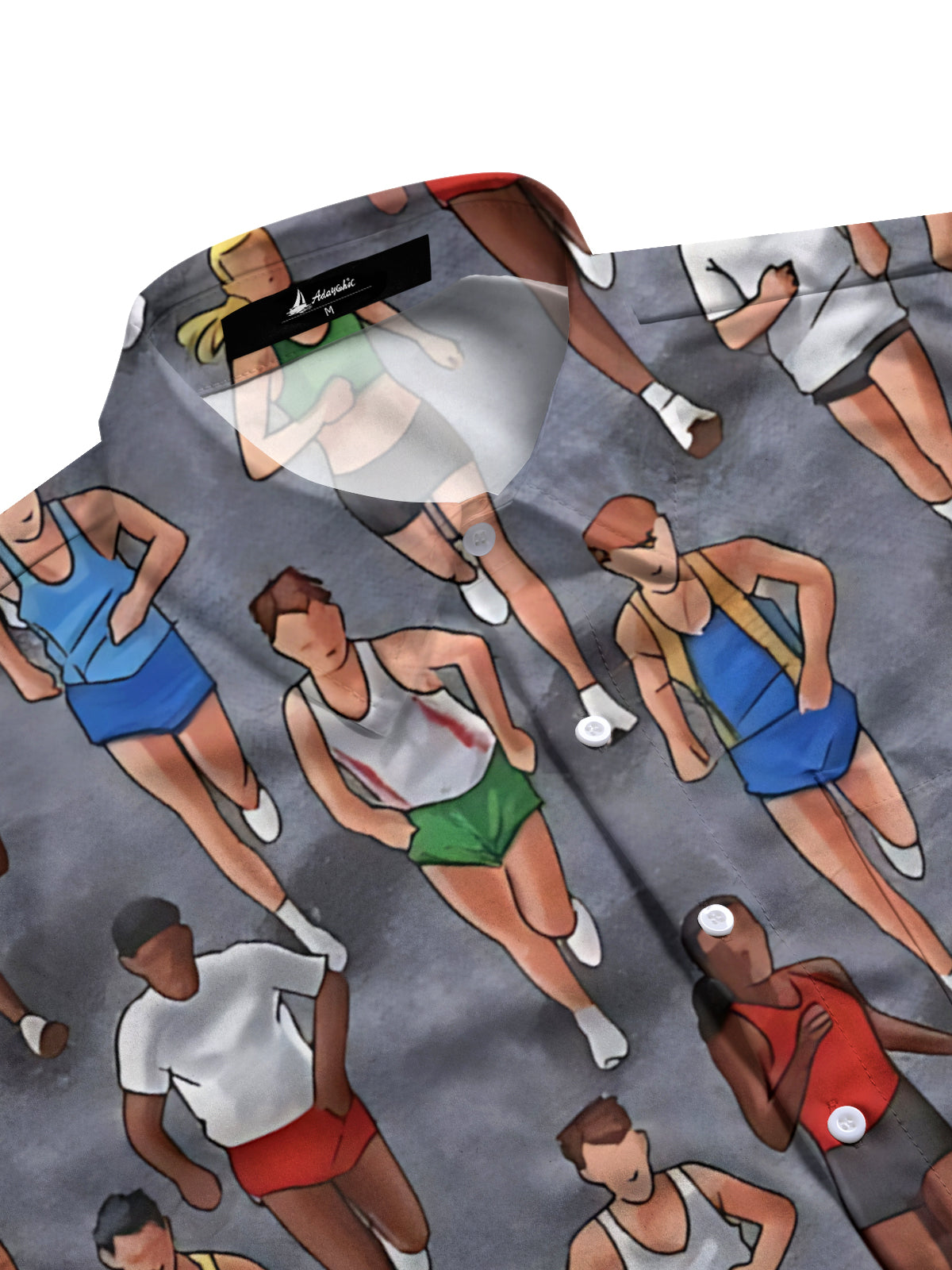 Runner Print Men's Pocket Short Sleeve Shirts