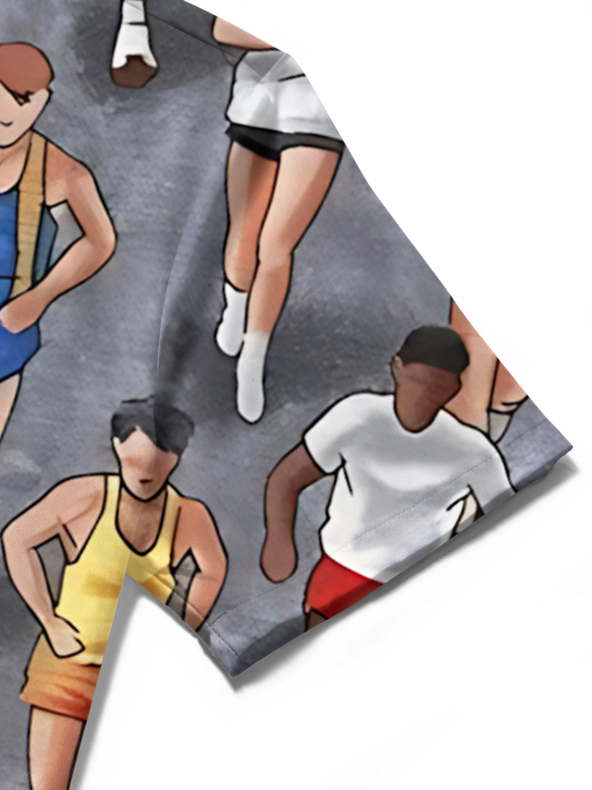 Runner Print Men's Pocket Short Sleeve Shirts