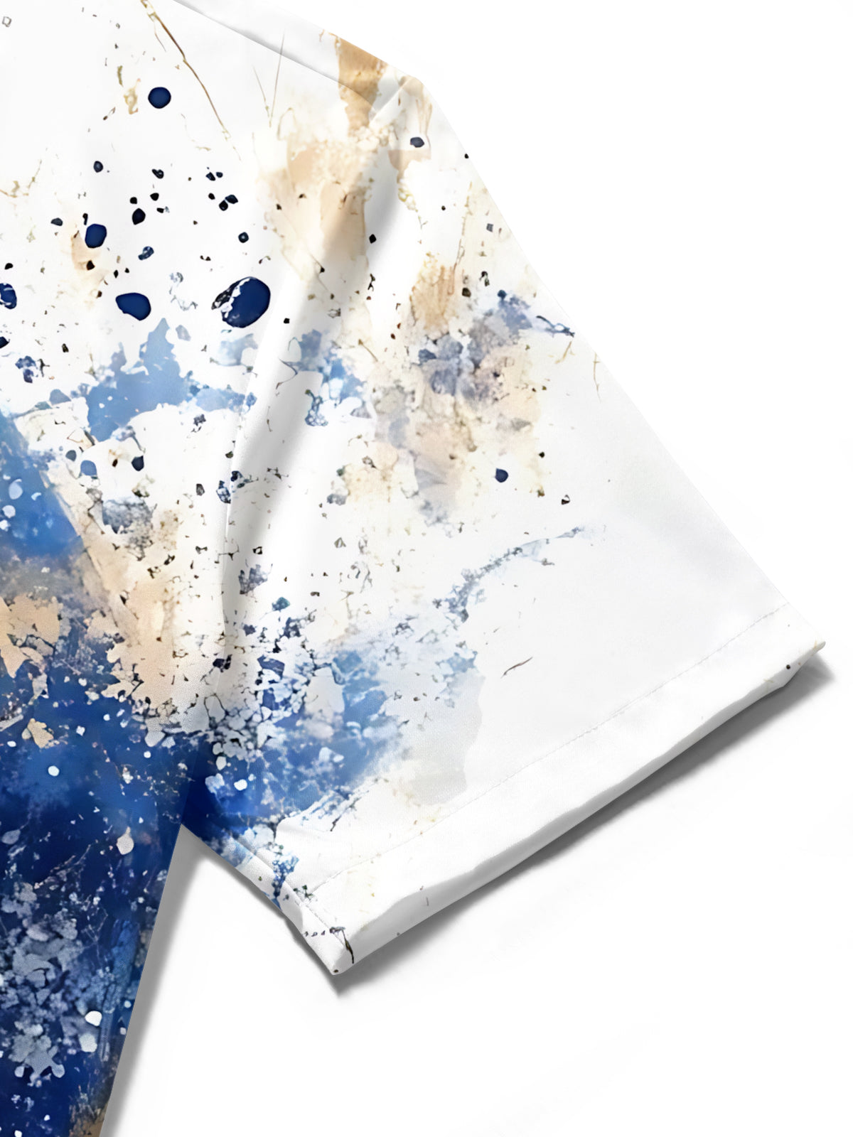 Blue Whale Print Men's Pocket Short Sleeve Shirts