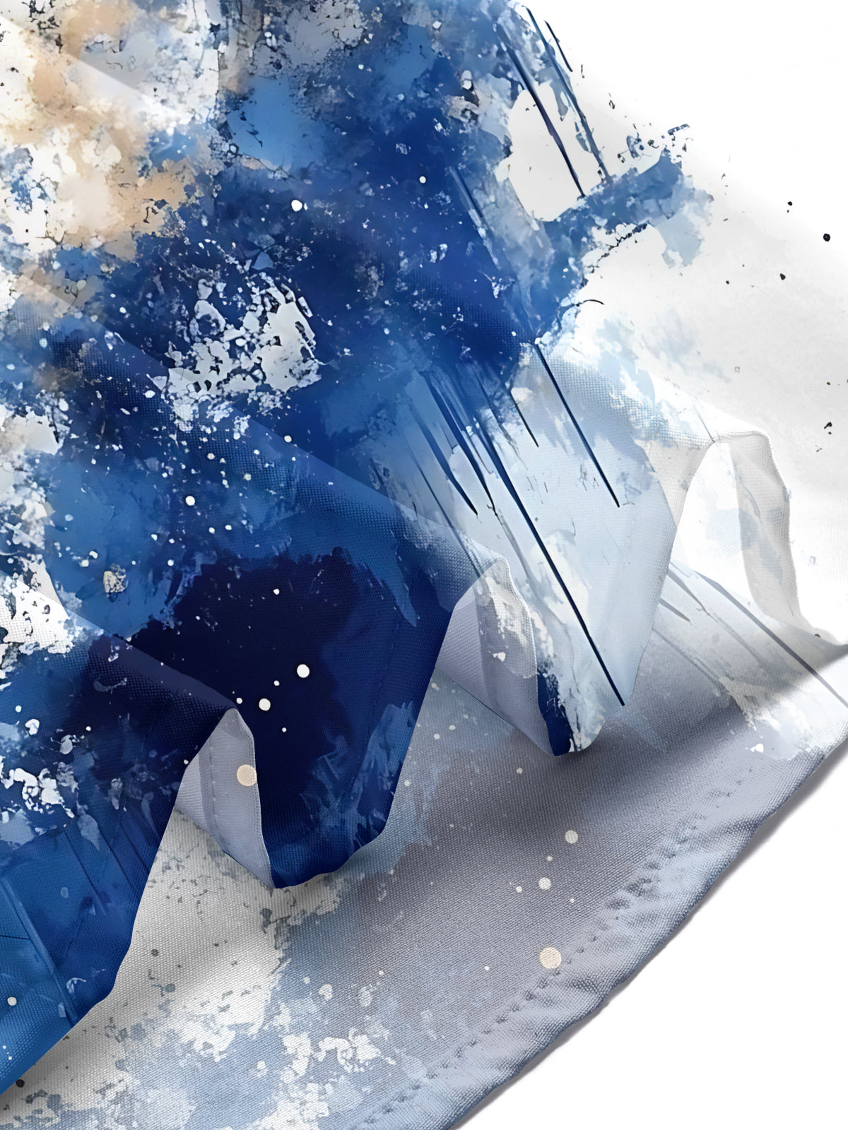 Blue Whale Print Men's Pocket Short Sleeve Shirts