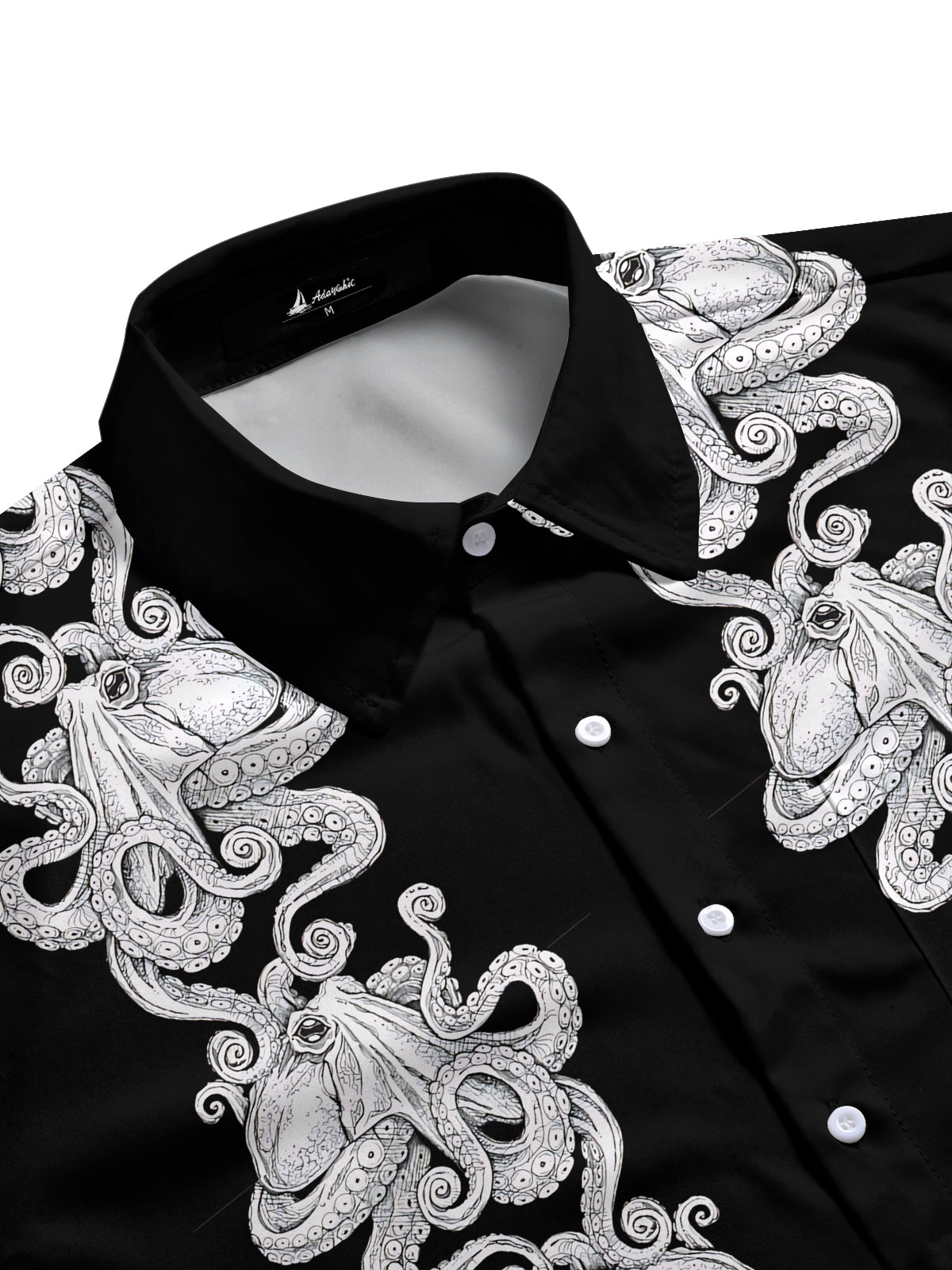 Octopus Print Men's Pocket Short Sleeve Shirts