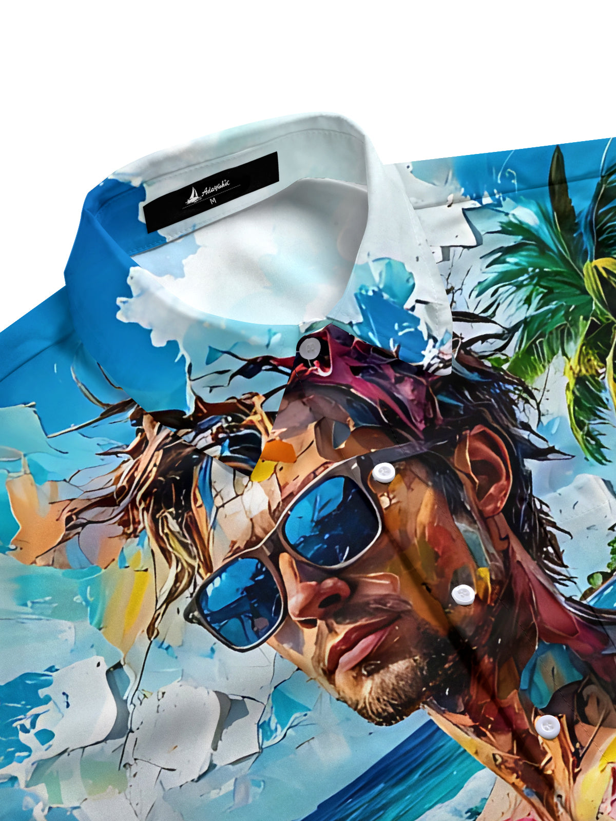 Oil Painting Art Print Men's Pocket Short Sleeve Shirts