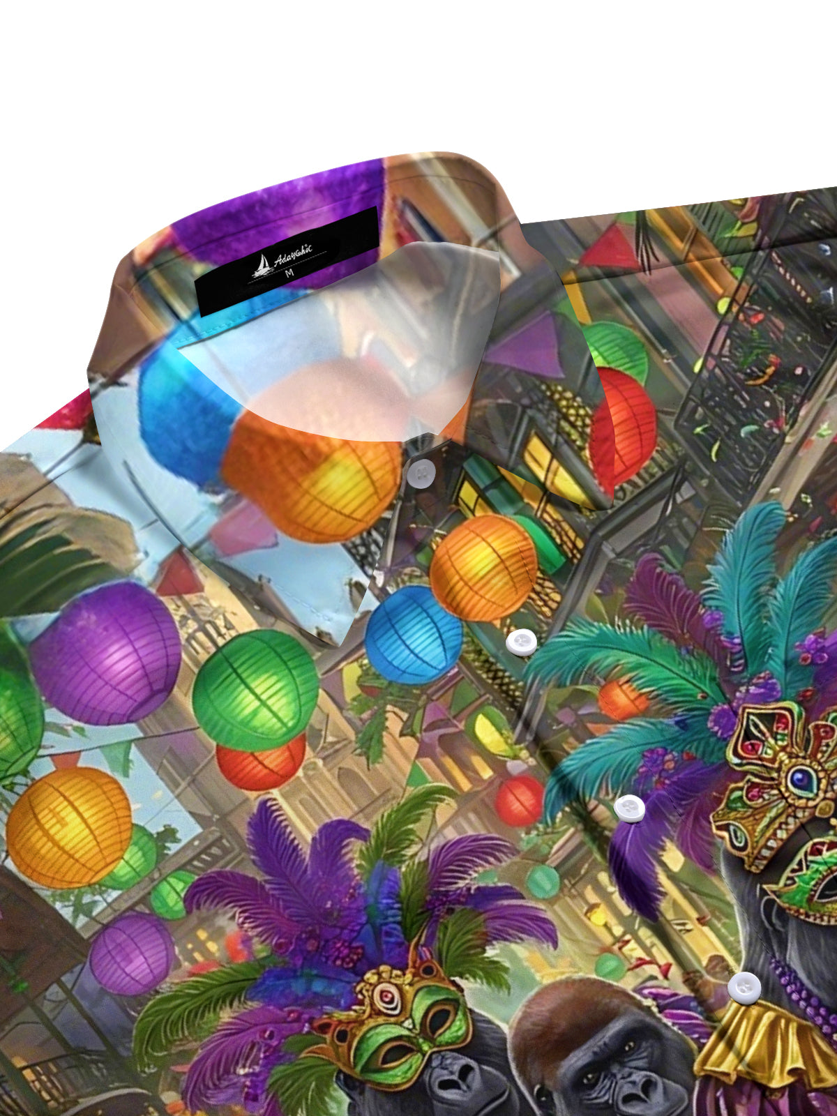 Carnival Gorilla Print Men's Pocket Short Sleeve Shirts