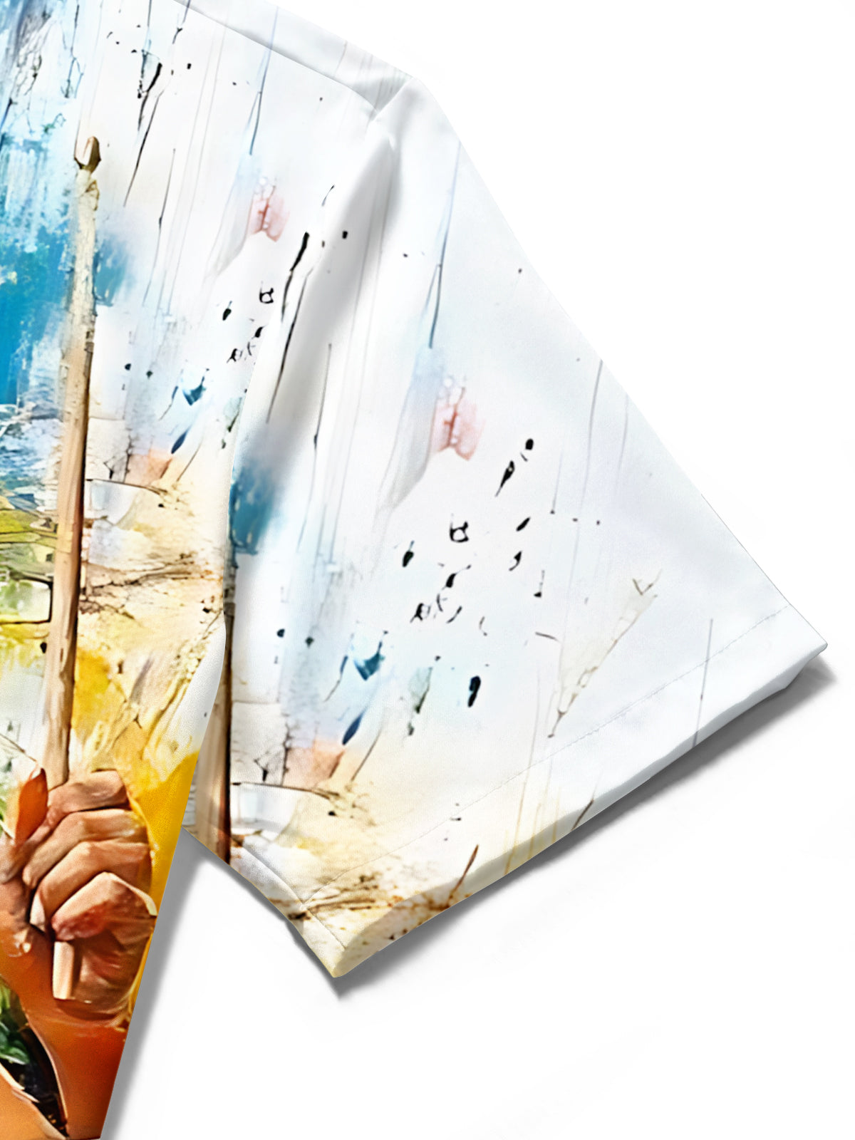 Female Drummer Print Men's Pocket Short Sleeve Shirts