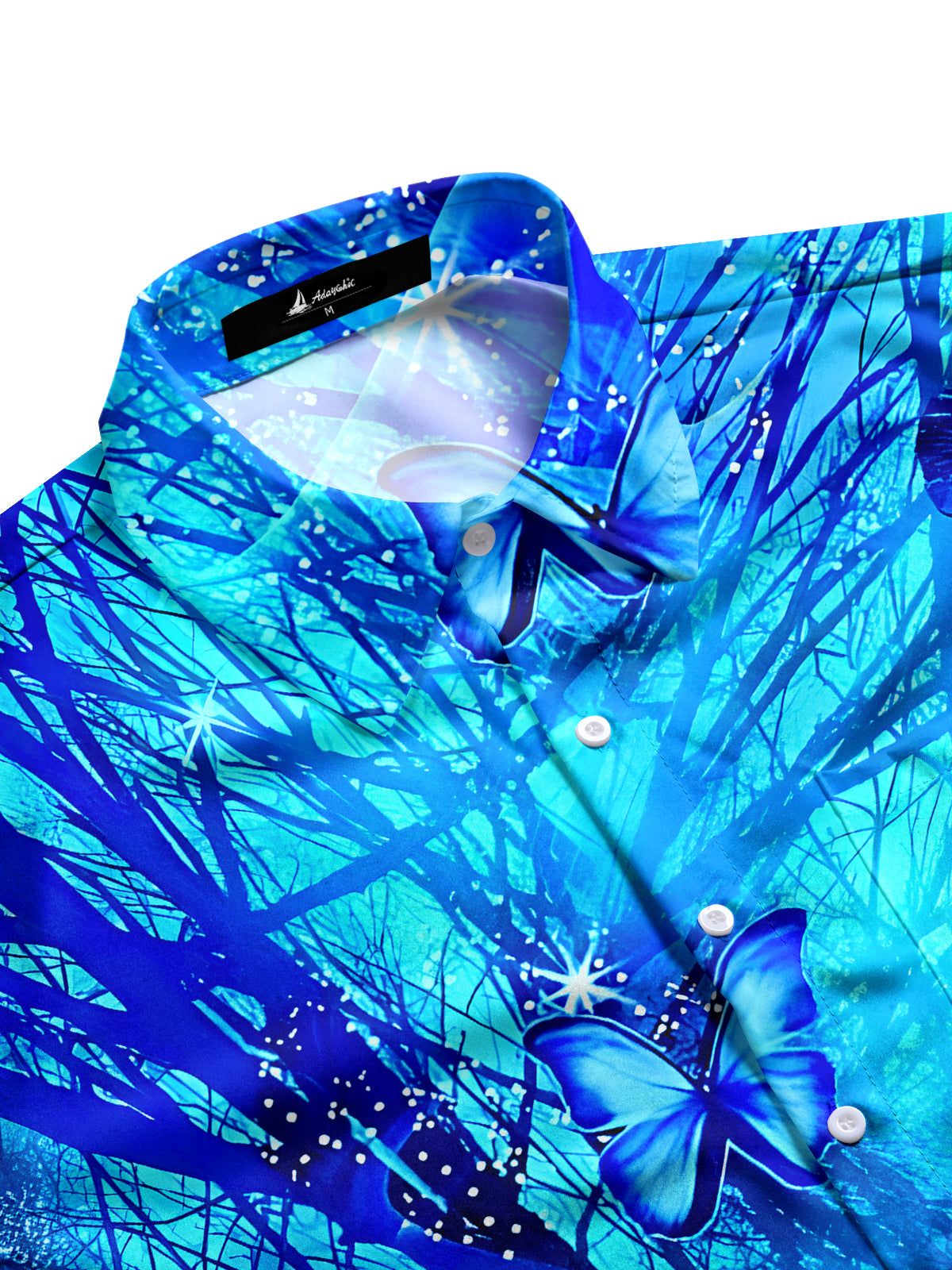 Hawaiian Butterfly Men's Pocket Short Sleeve Shirts