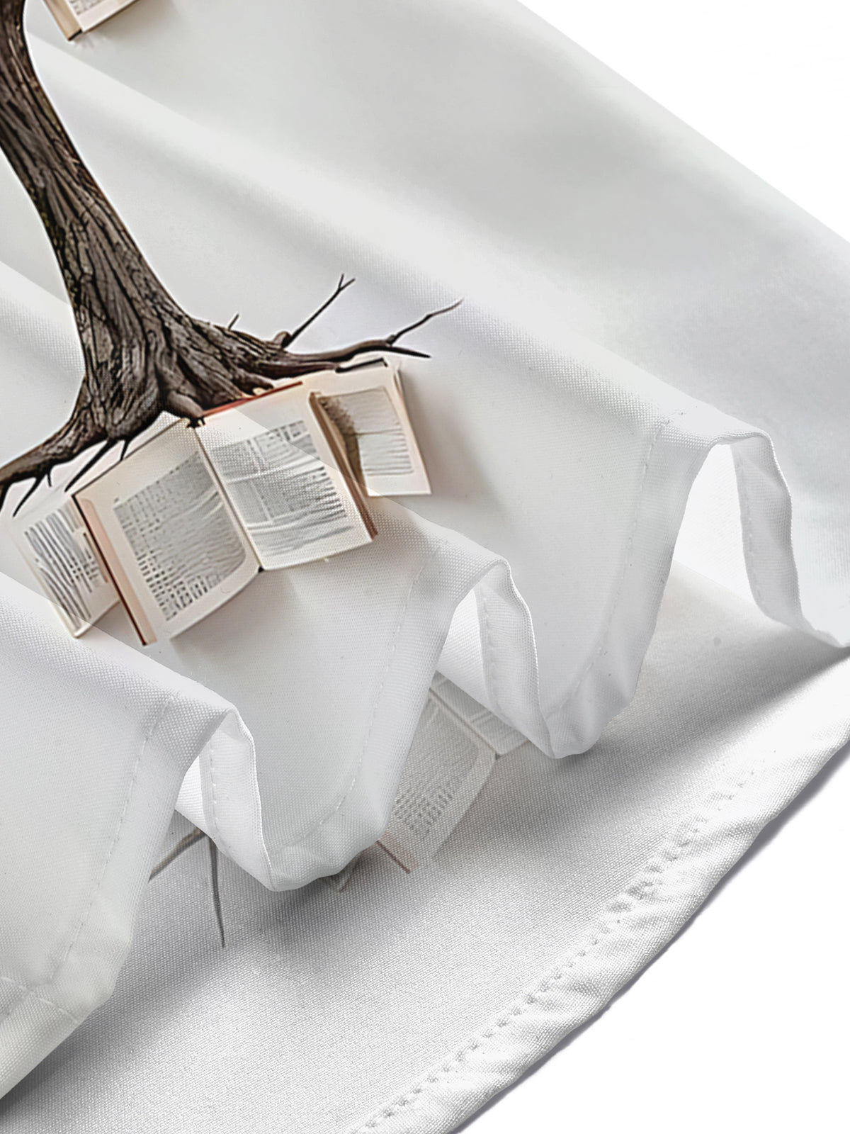 Book Tree Print Men's Pocket Short Sleeve Shirts