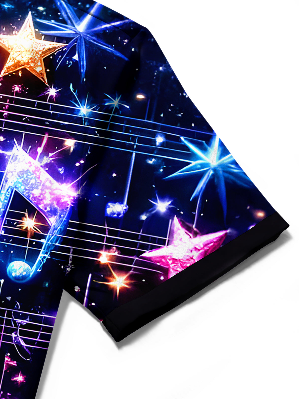 Musical Note Star Men's Pocket Short Sleeve Shirts