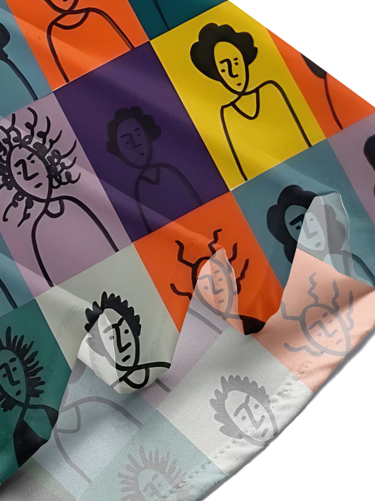 Face Art Print Men's Pocket Short Sleeve Shirts