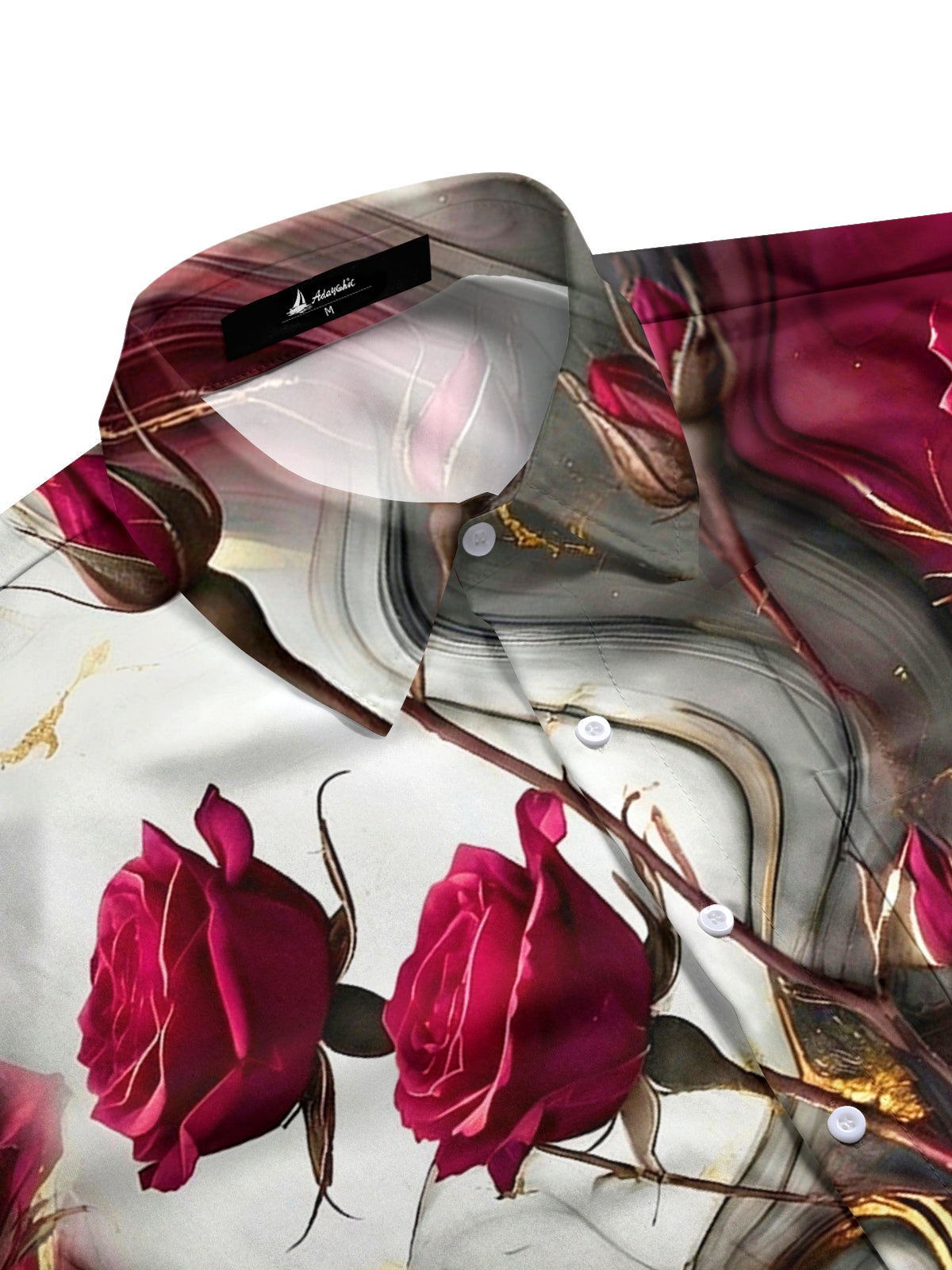 Rose Men's Pocket Short Sleeve Shirts