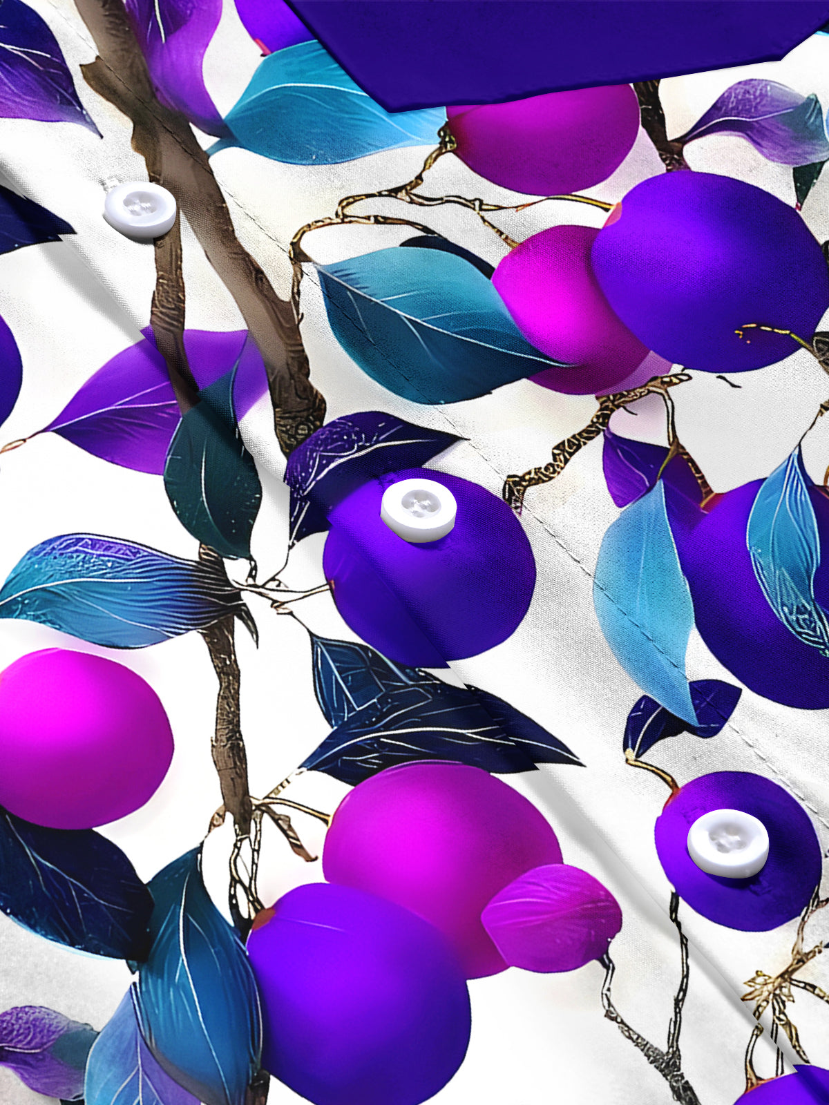 Fruit Prune Men's Pocket Short Sleeve Shirts