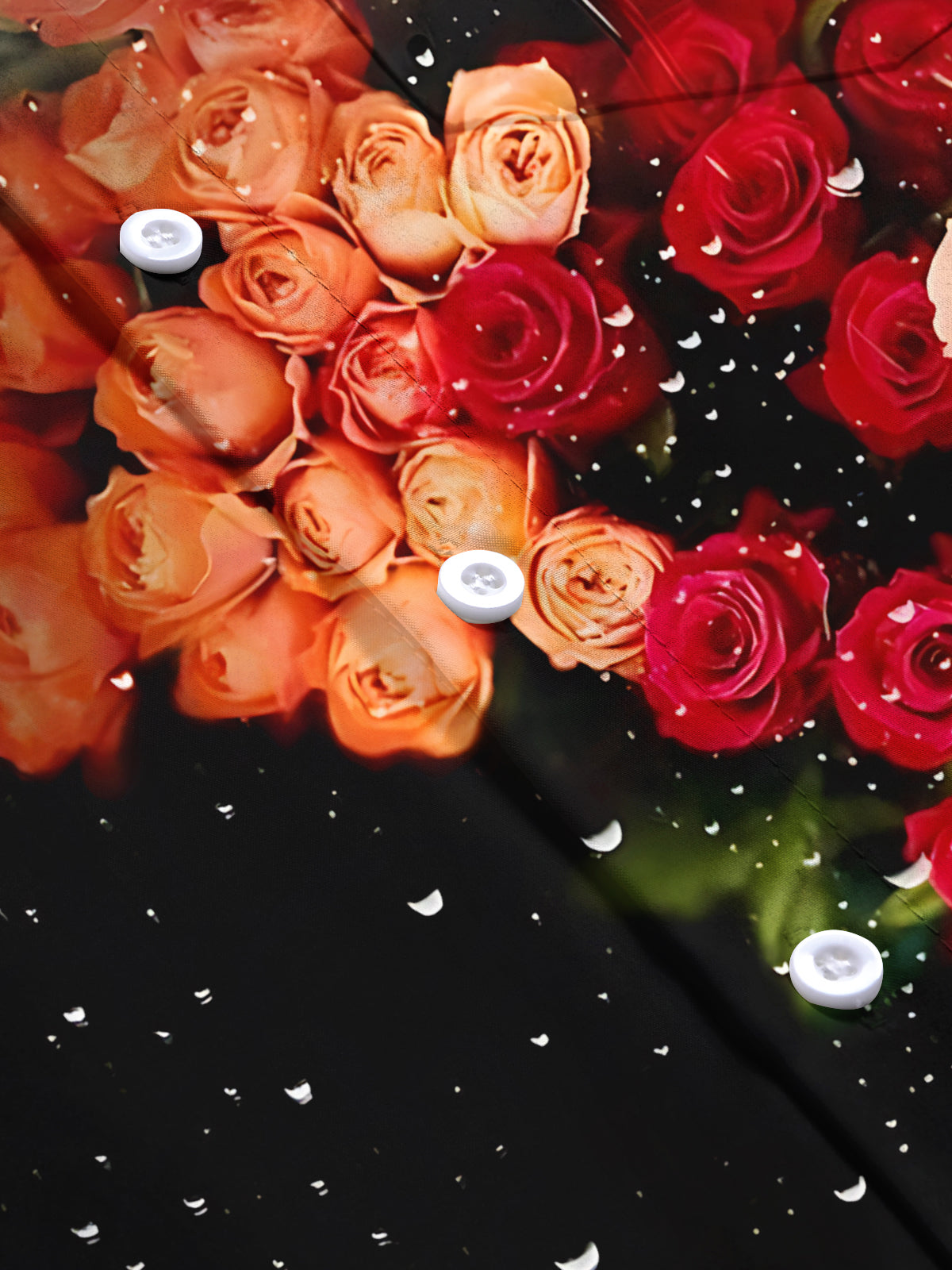 Flower Drop Print Men's Pocket Short Sleeve Shirts