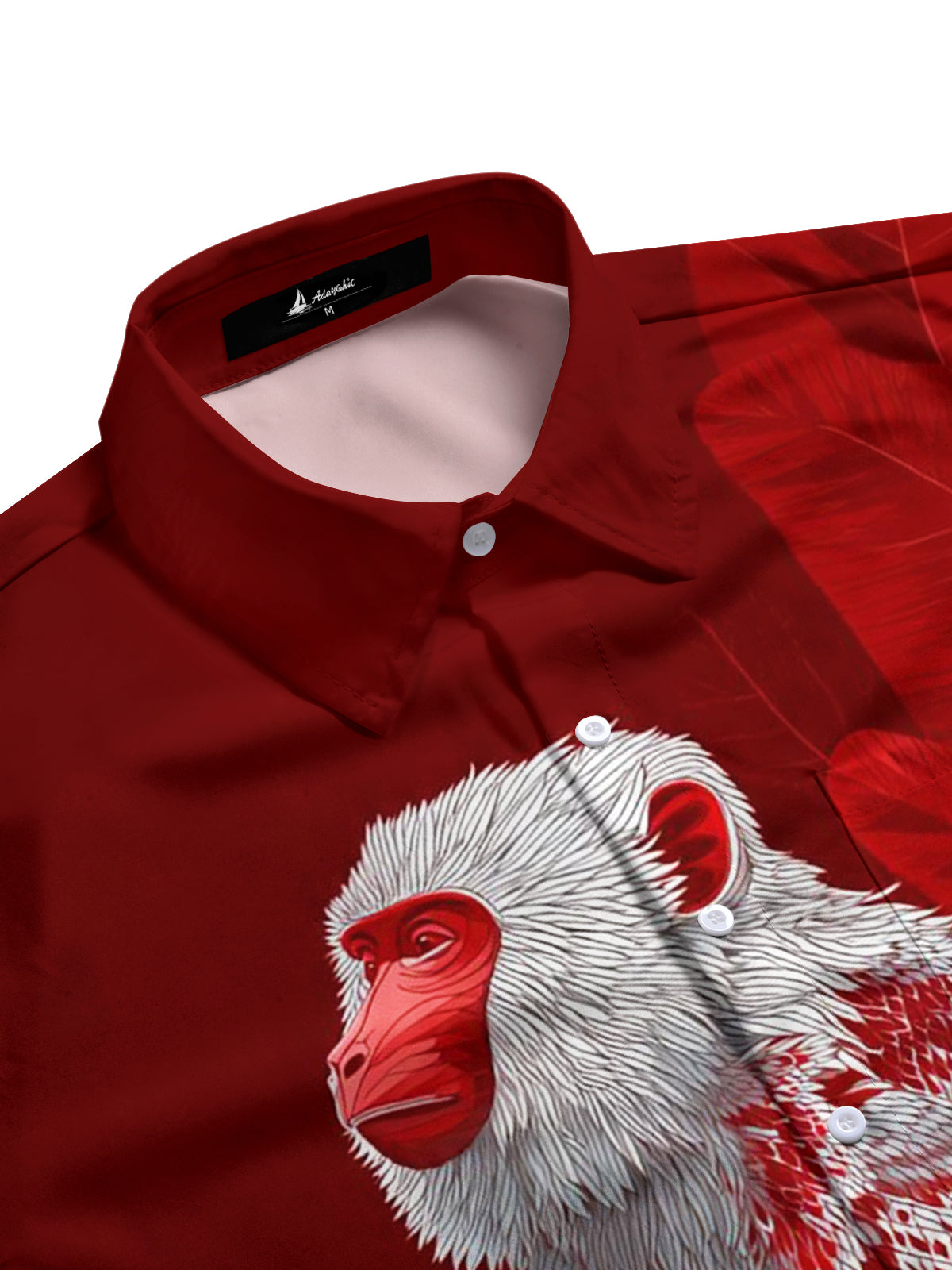 Monkey Print Men's Pocket Short Sleeve Shirts