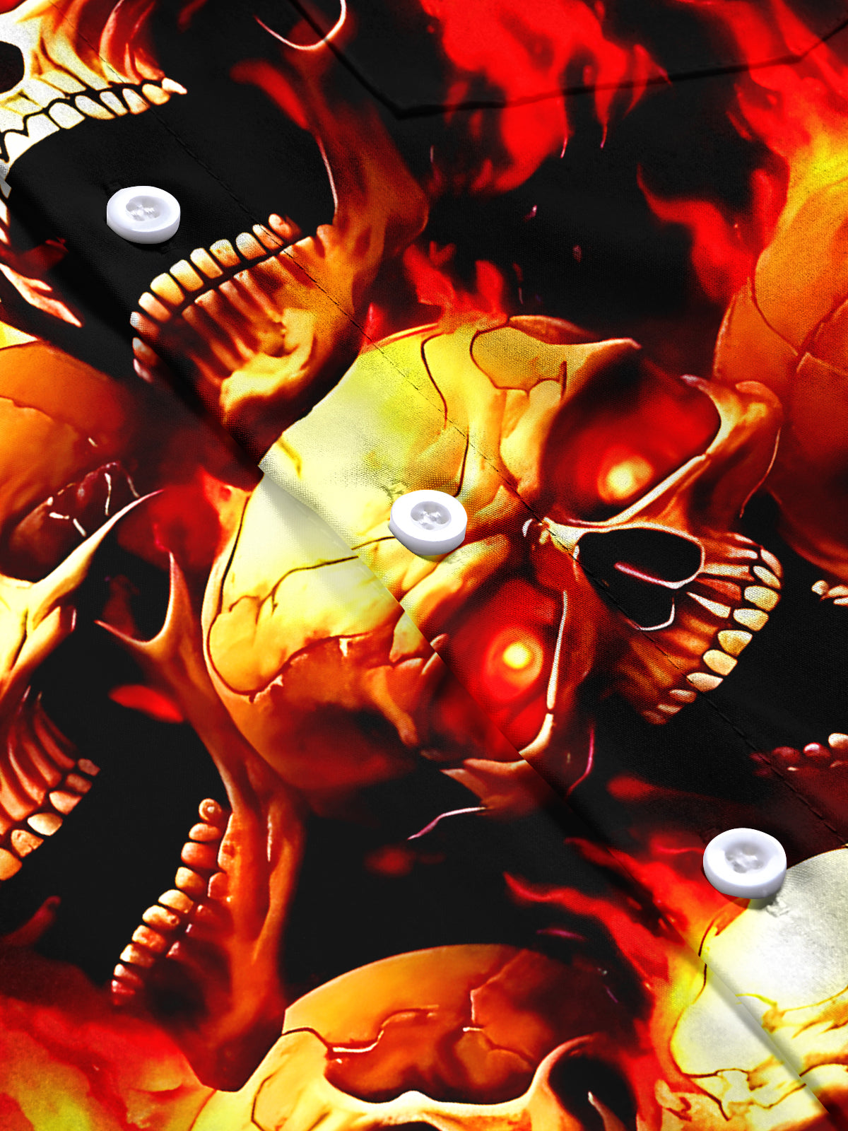 Skull Men's Pocket Short Sleeve Shirts