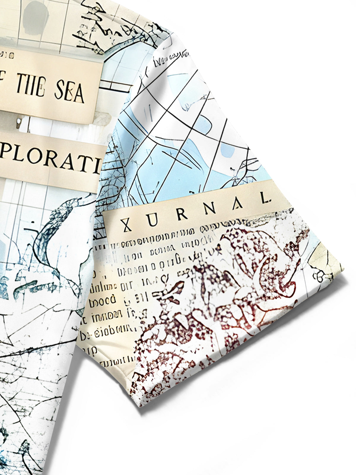 Hawaiian Map Men's Pocket Short Sleeve Shirts