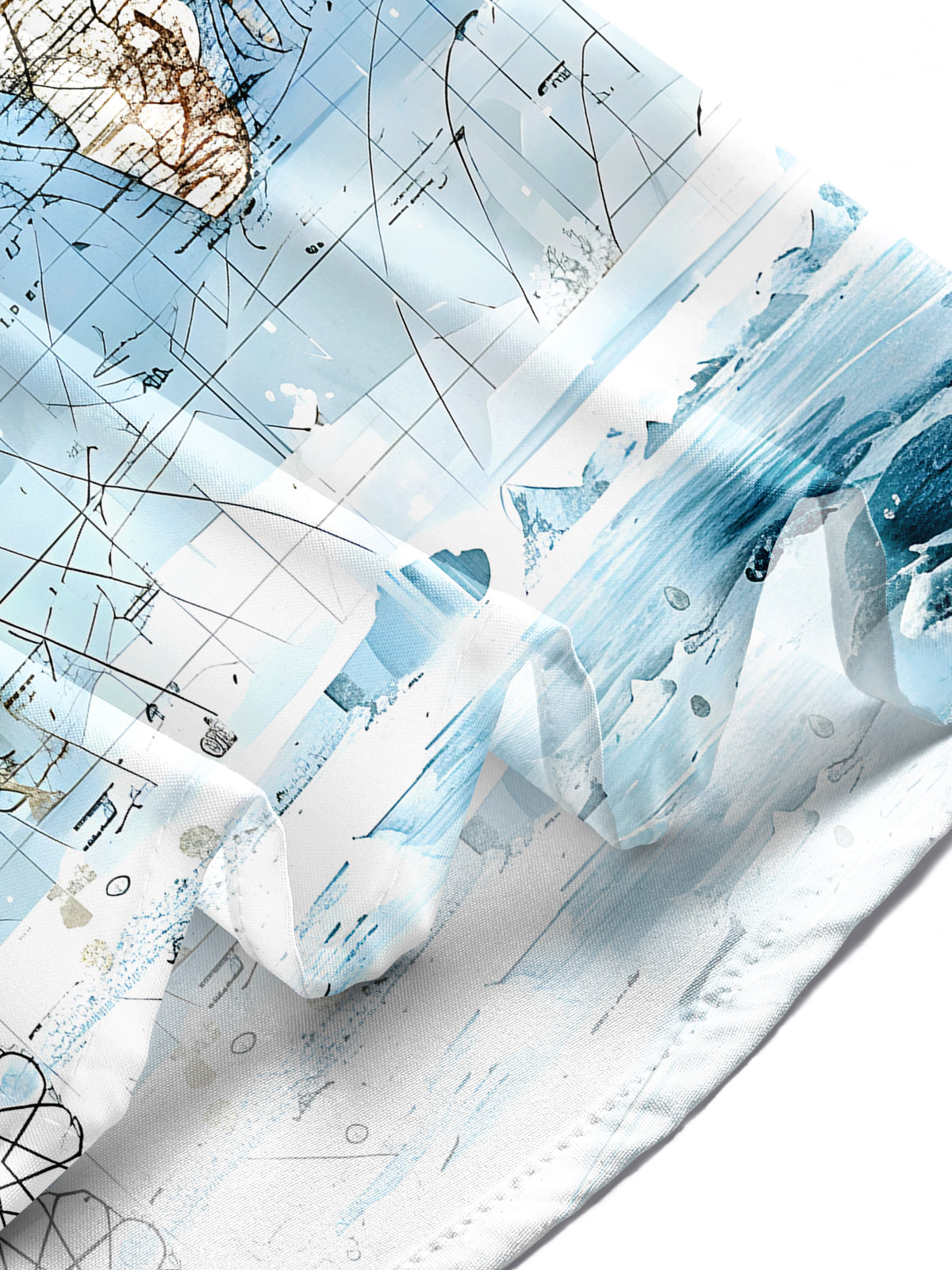 Hawaiian Map Men's Pocket Short Sleeve Shirts