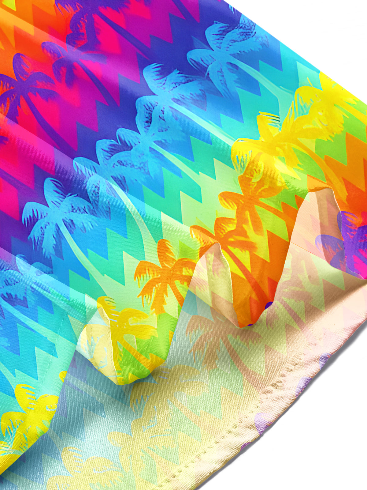 Hawaiian Coconut Tree Men's Pocket Short Sleeve Shirts