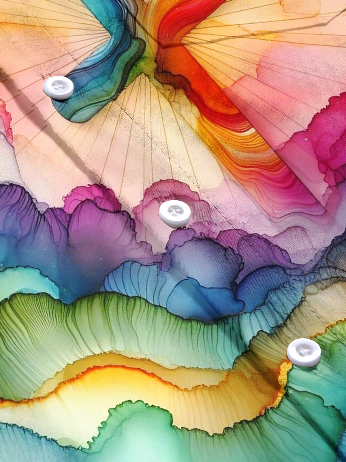 Gradient Cross Print Men's Pocket Short Sleeve Shirts