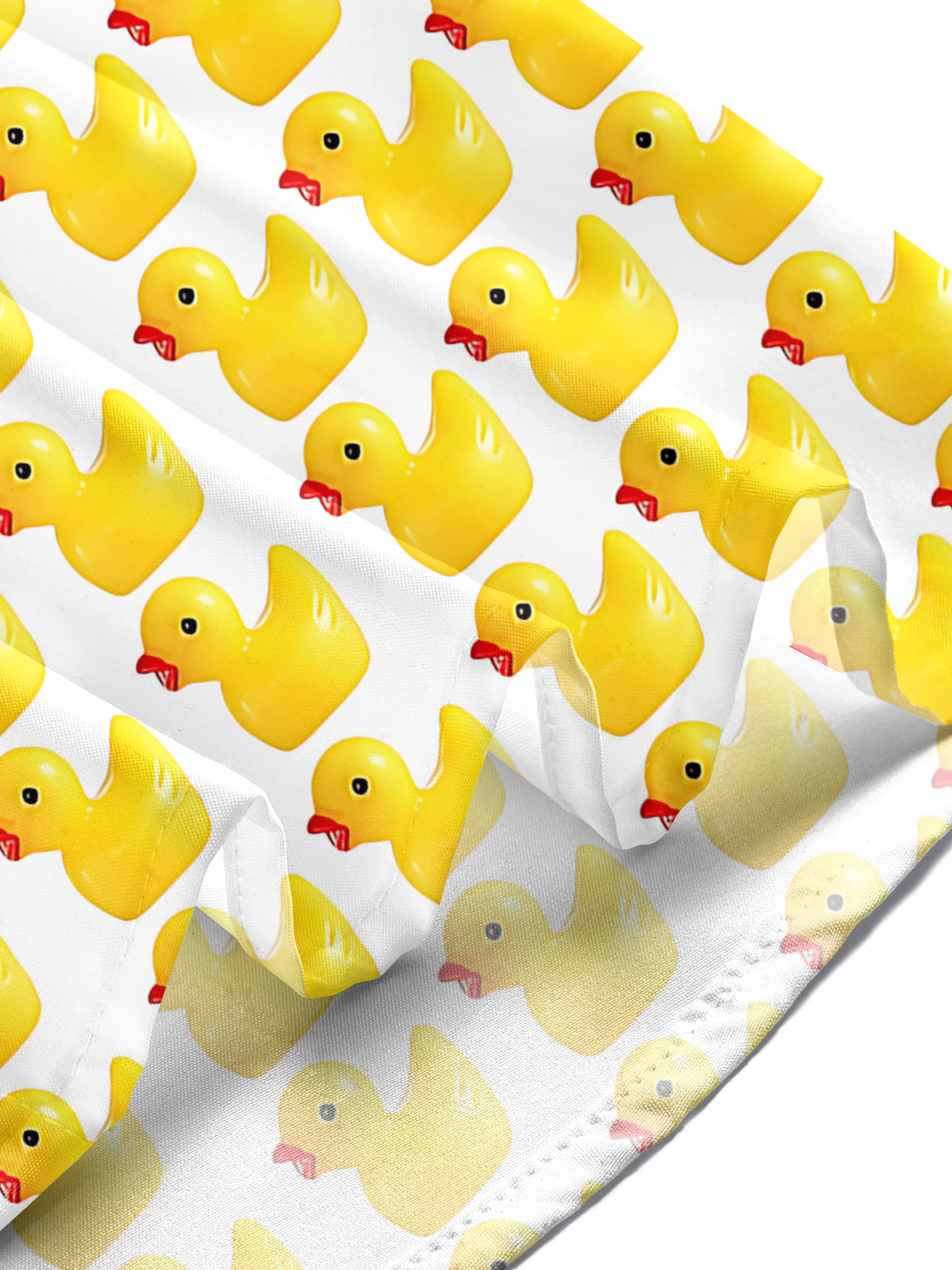 Yellow Duck Print Men's Pocket Short Sleeve Shirts