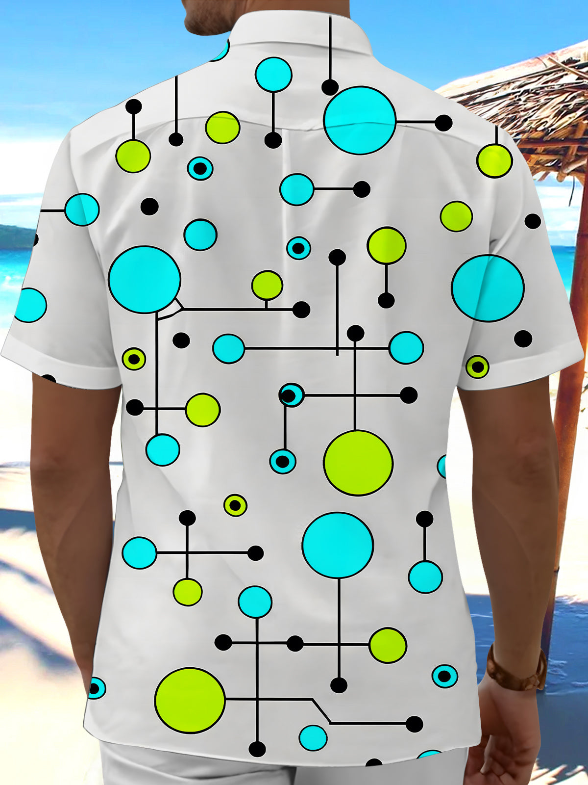 Geometry Men's Pocket Short Sleeve Shirts